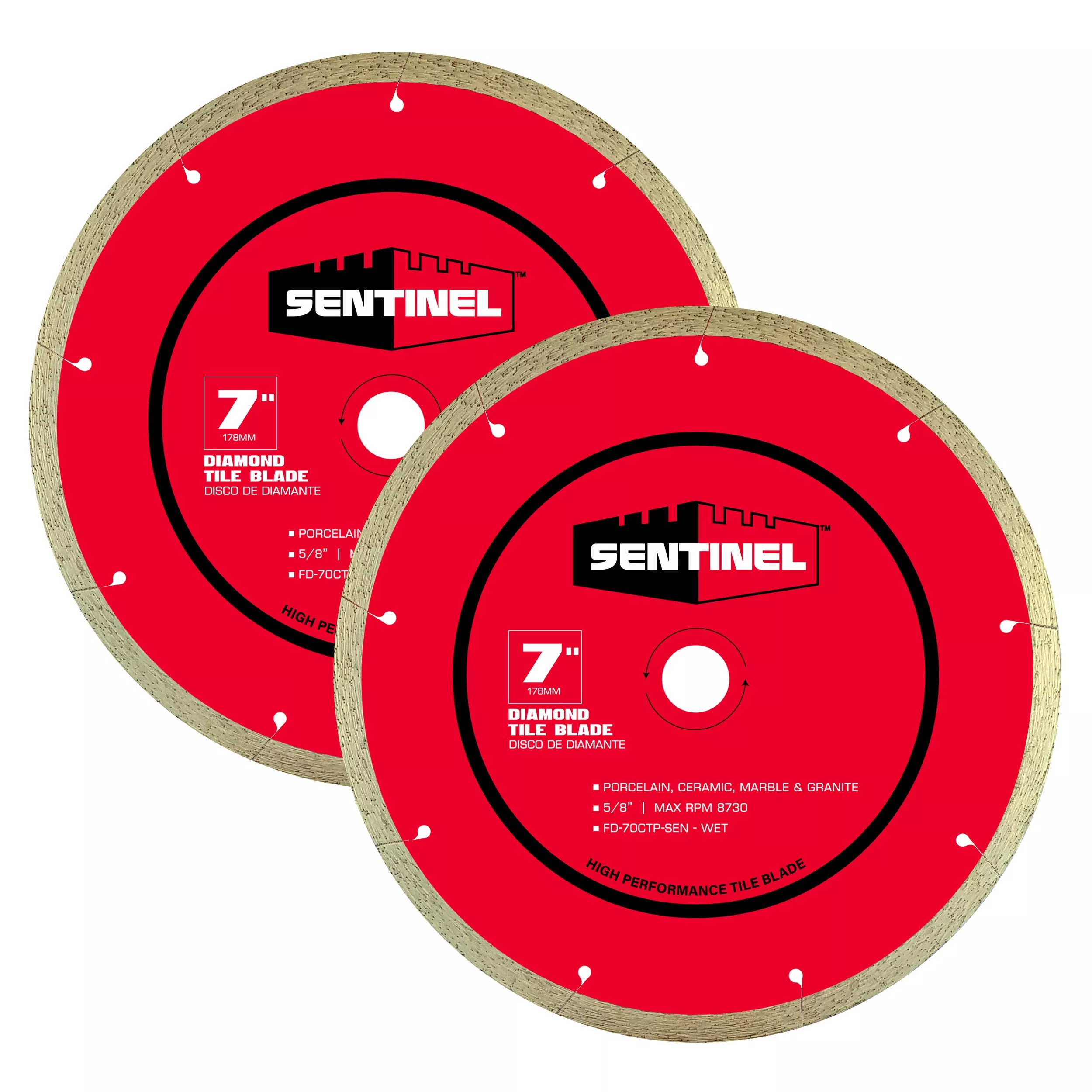 Sentinel 7in. Tile Blade 2-pack