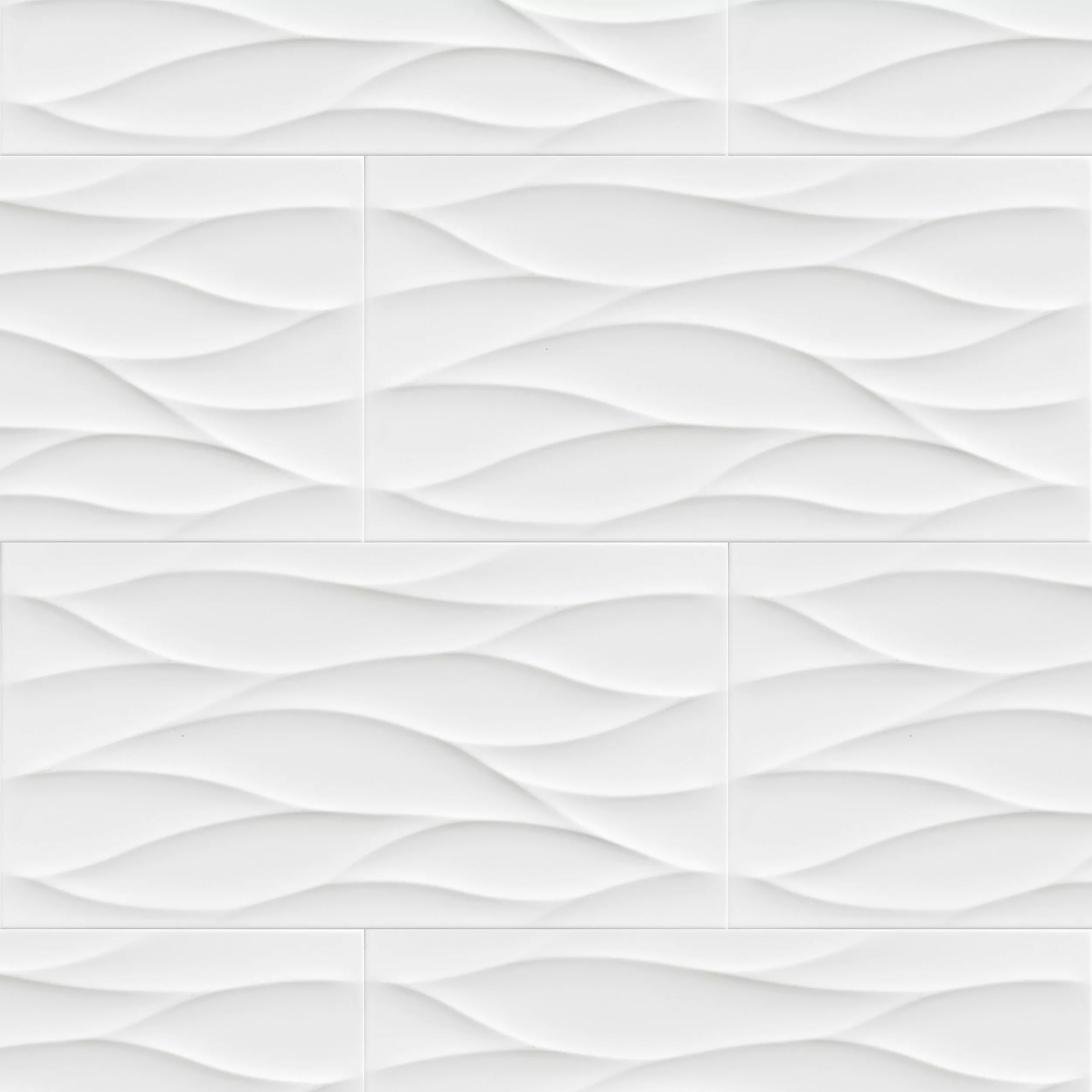Wave Blanco Ceramic Wall Tile