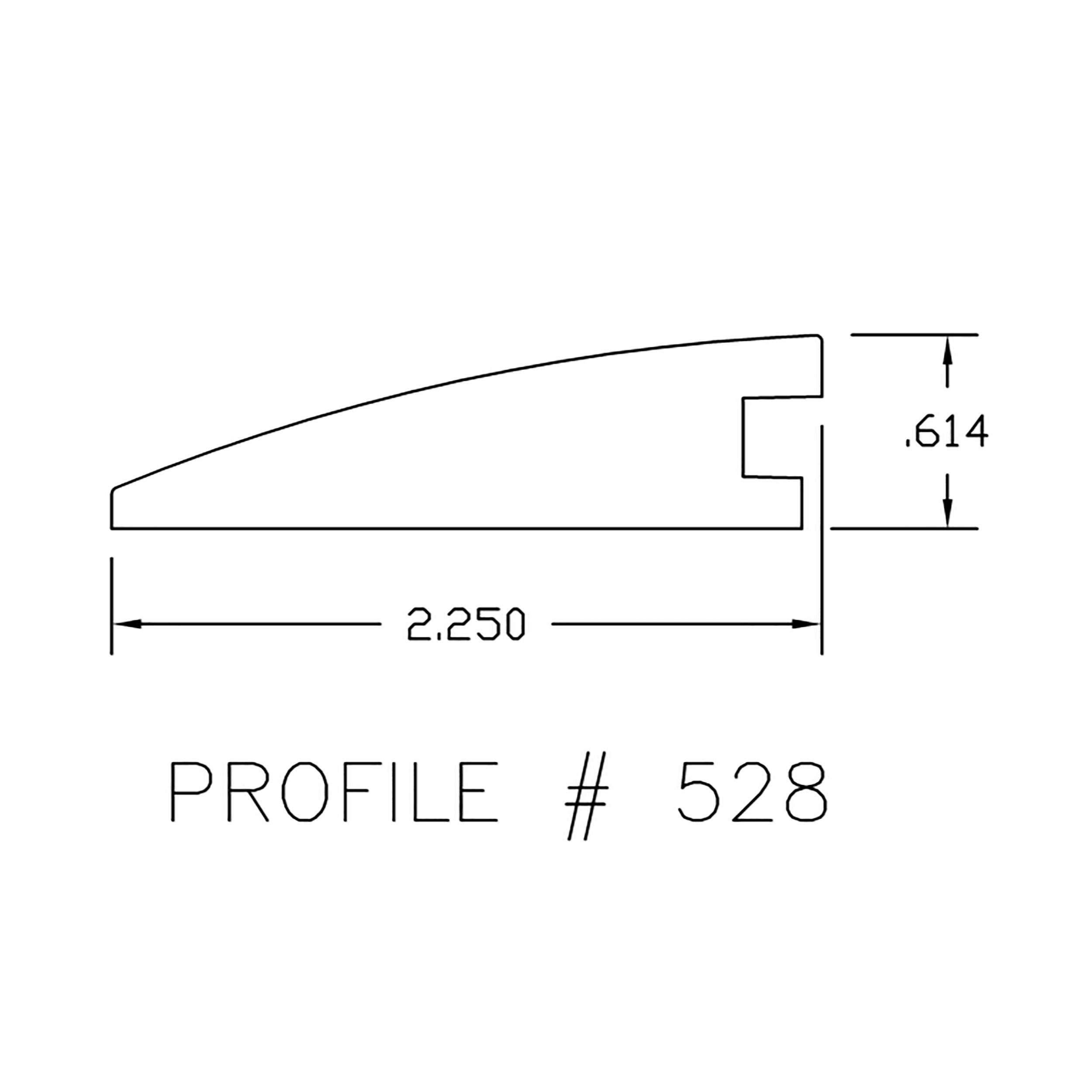 Color 37220P Medium Solid Hardwood Flush Reducer