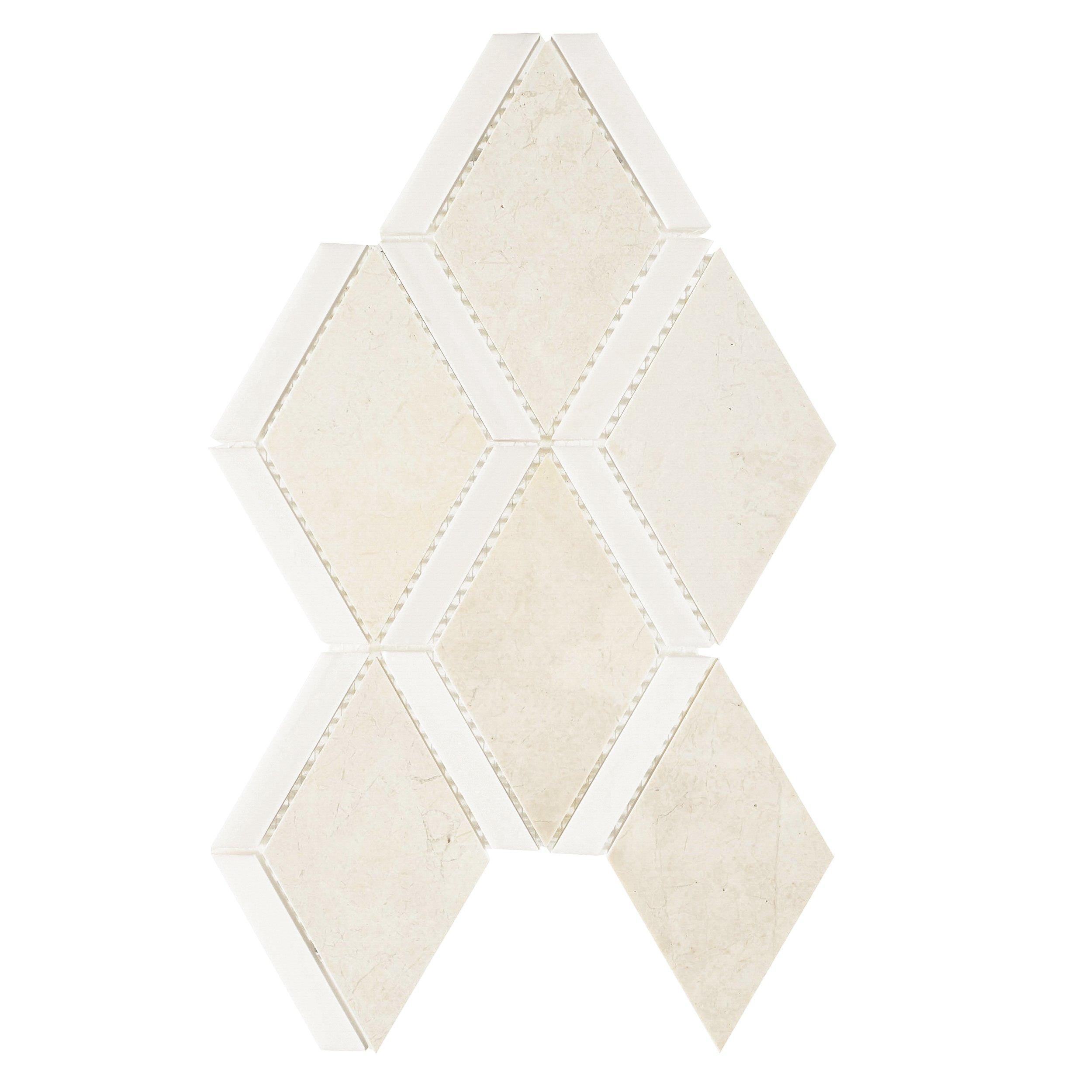 Santorini White 2 in. Hexagon Polished Marble Mosaic 12 x 12