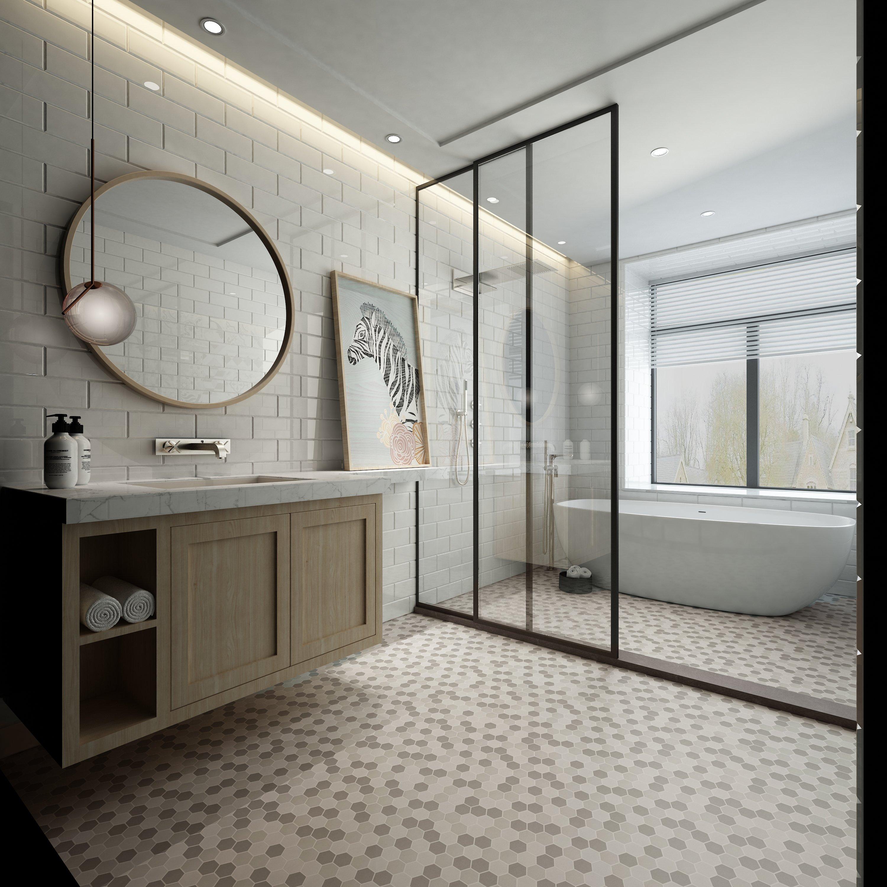 Unglazed Light Blend 2 in. Hexagon Porcelain Mosaic