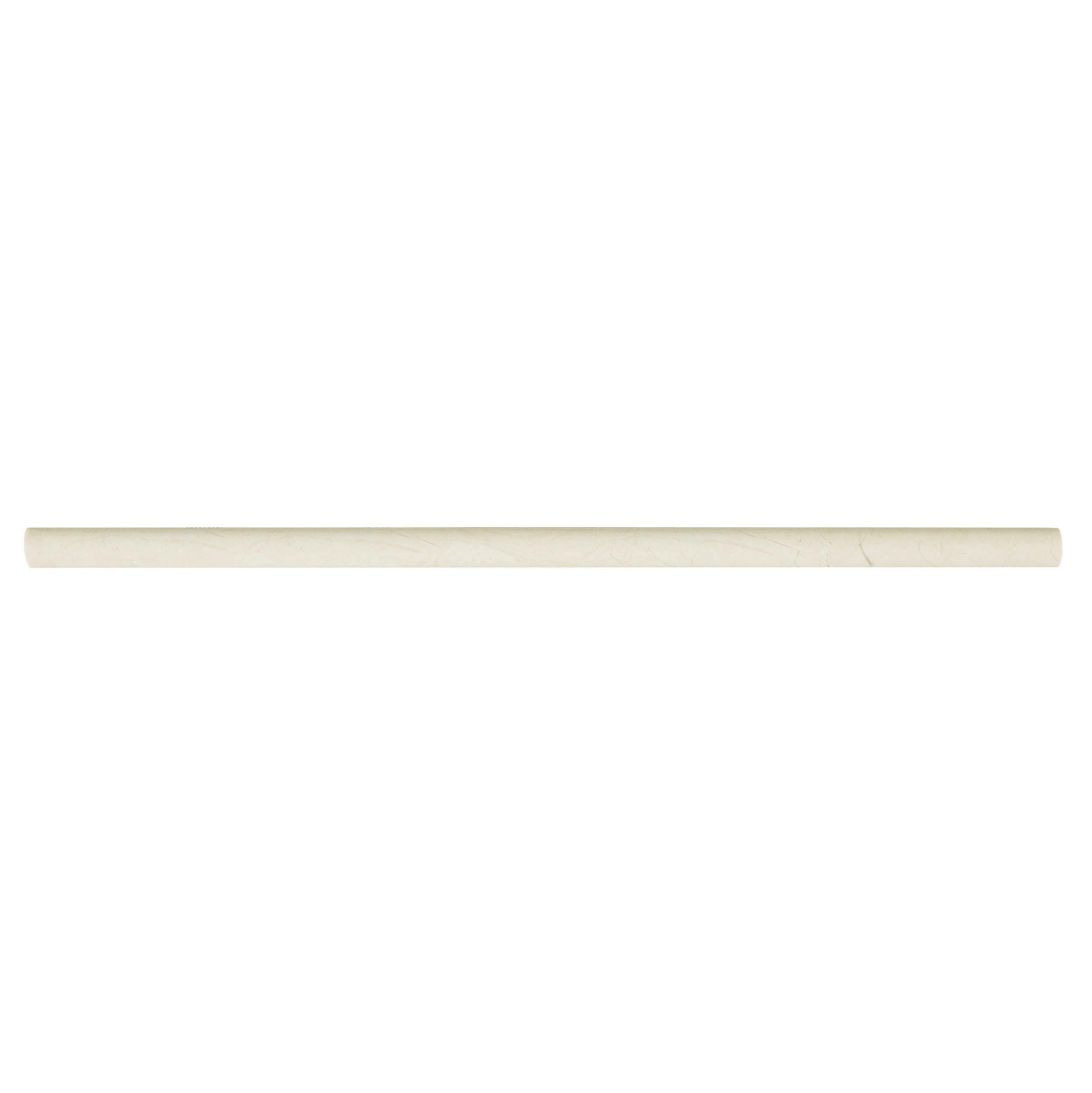 Santorini White Polished Marble Pencil
