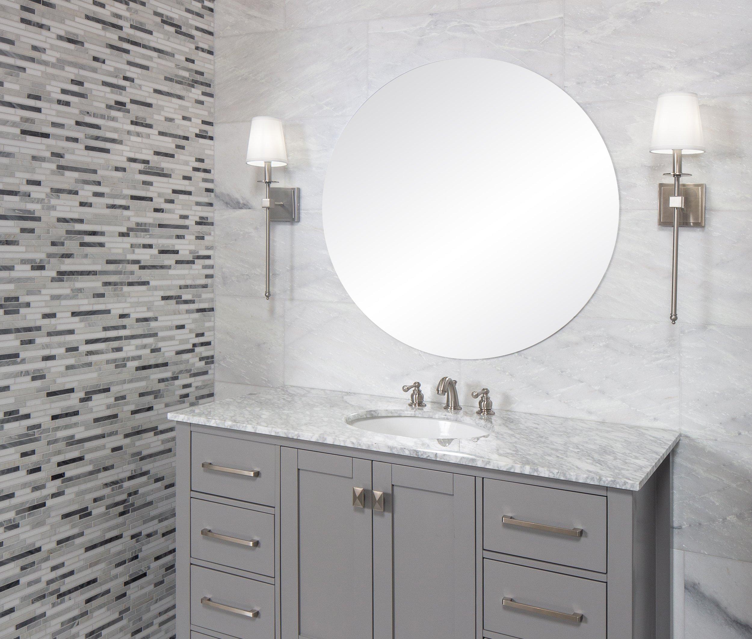 Dove Gray and White Polished Linear Marble Mosaic