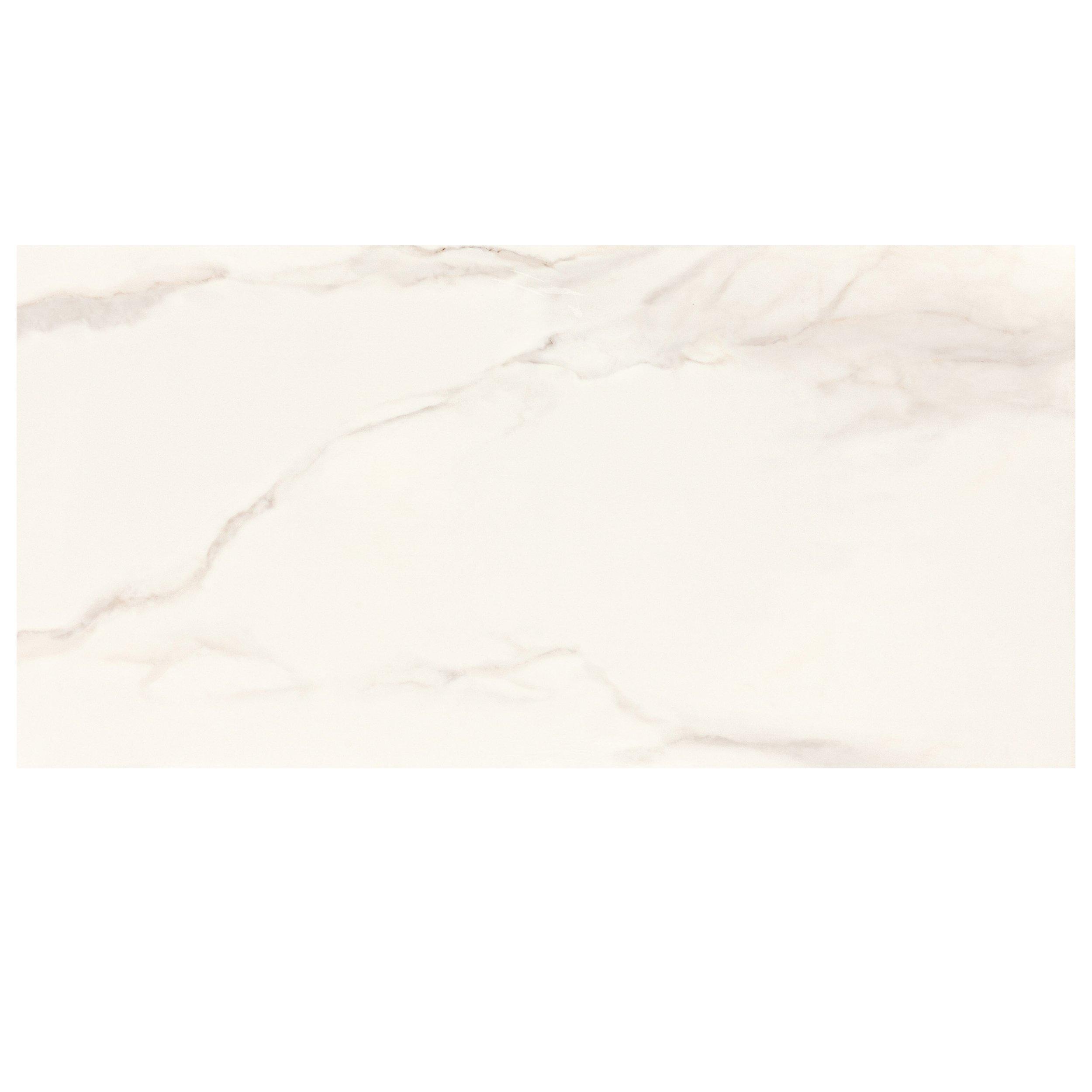 Andover White Polished Porcelain Tile | Floor and Decor