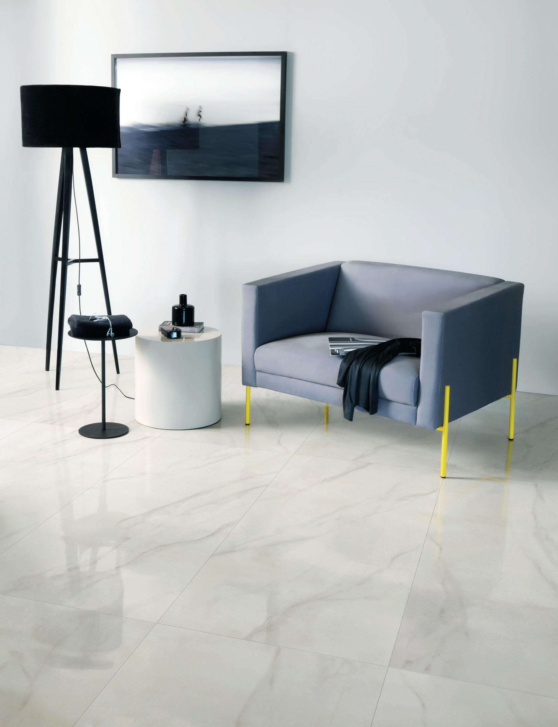 Andover White Polished Porcelain Tile