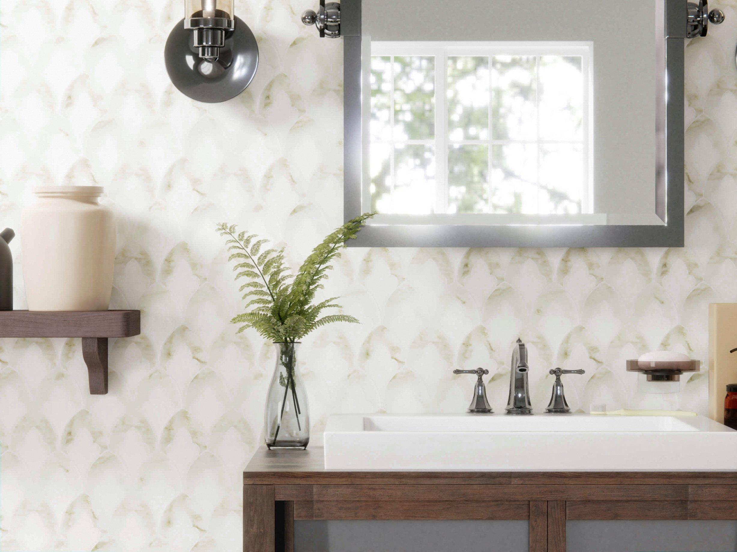 Athena Thassos Calacatta Waterjet Marble Mosaic