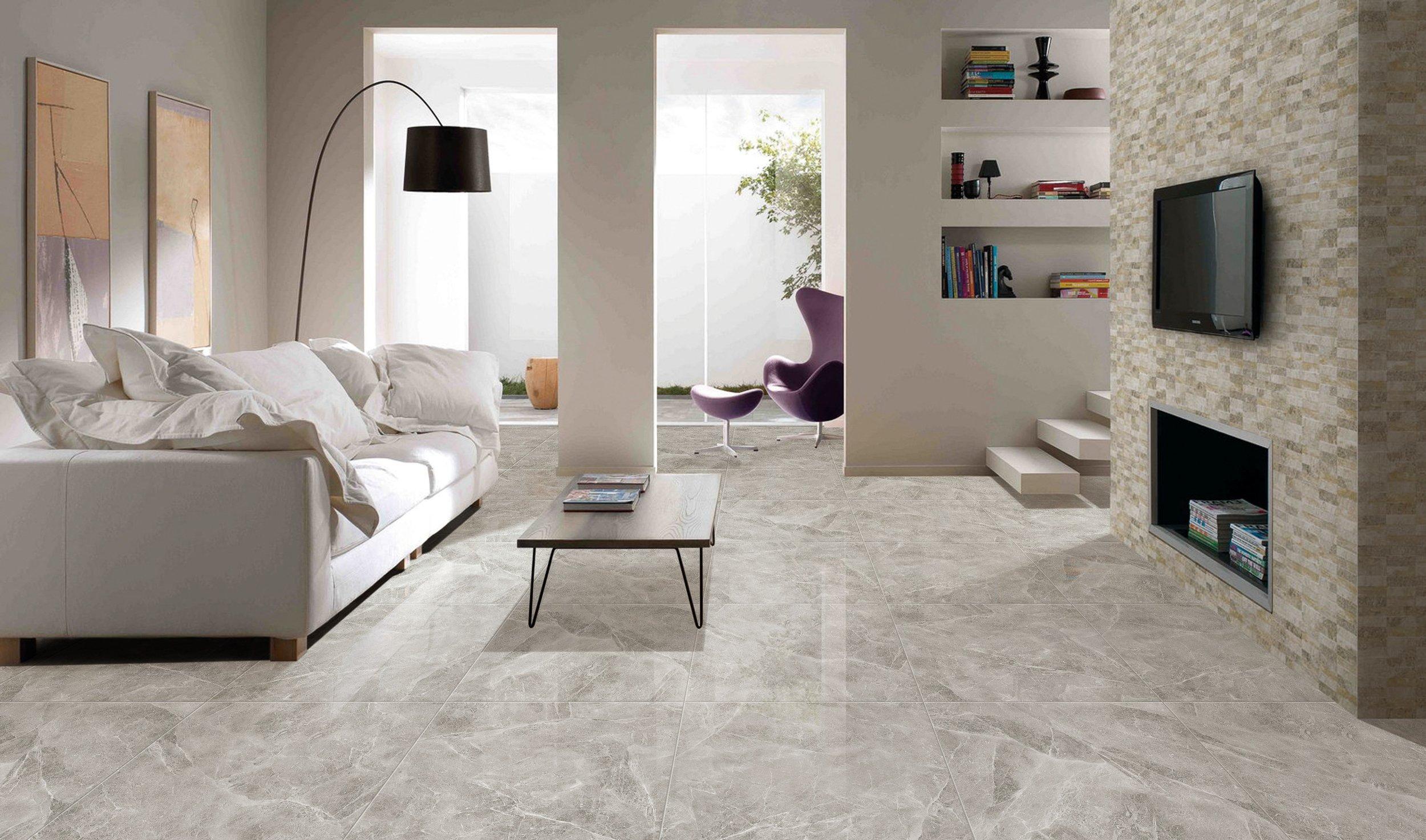 Laurento Gray Polished Porcelain Tile