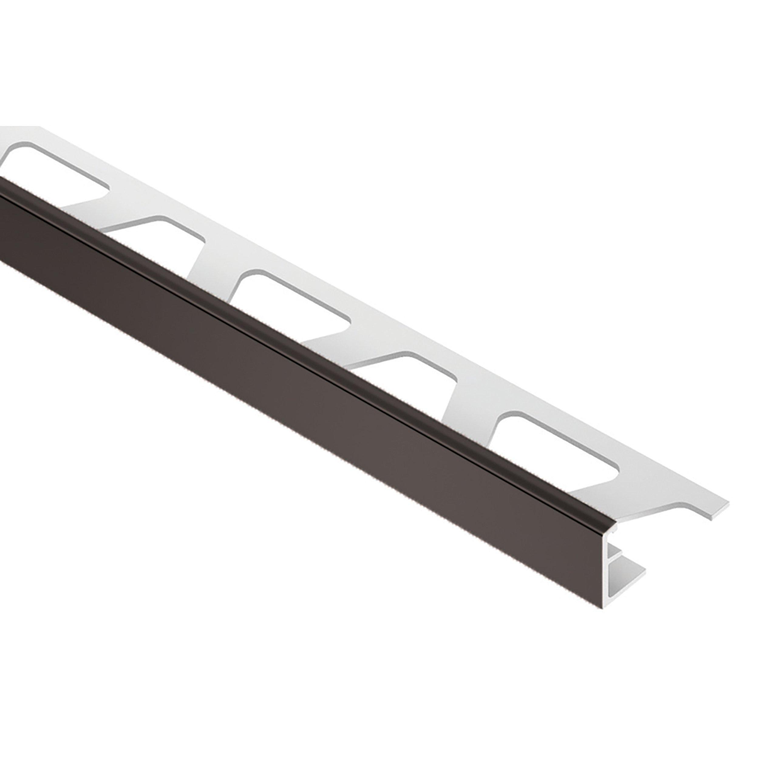 Schluter Jolly Edge Trim 1/4 in. Aluminum Black Brown | Floor and Decor