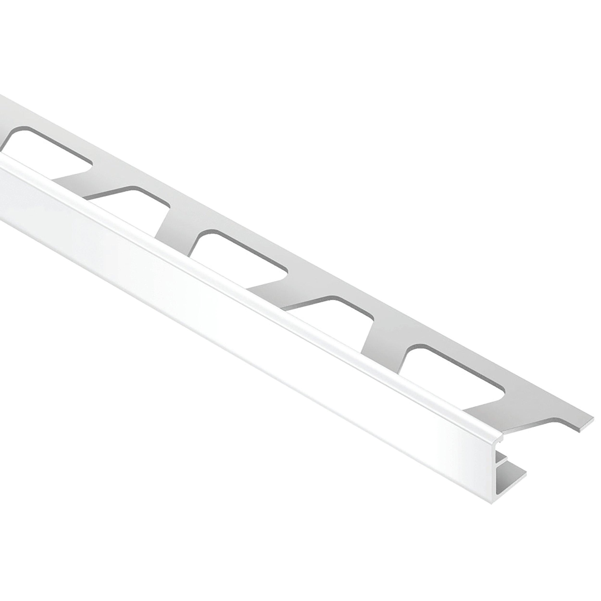 Schluter Schiene Edge Trim 7/16 in. Aluminum Bright White