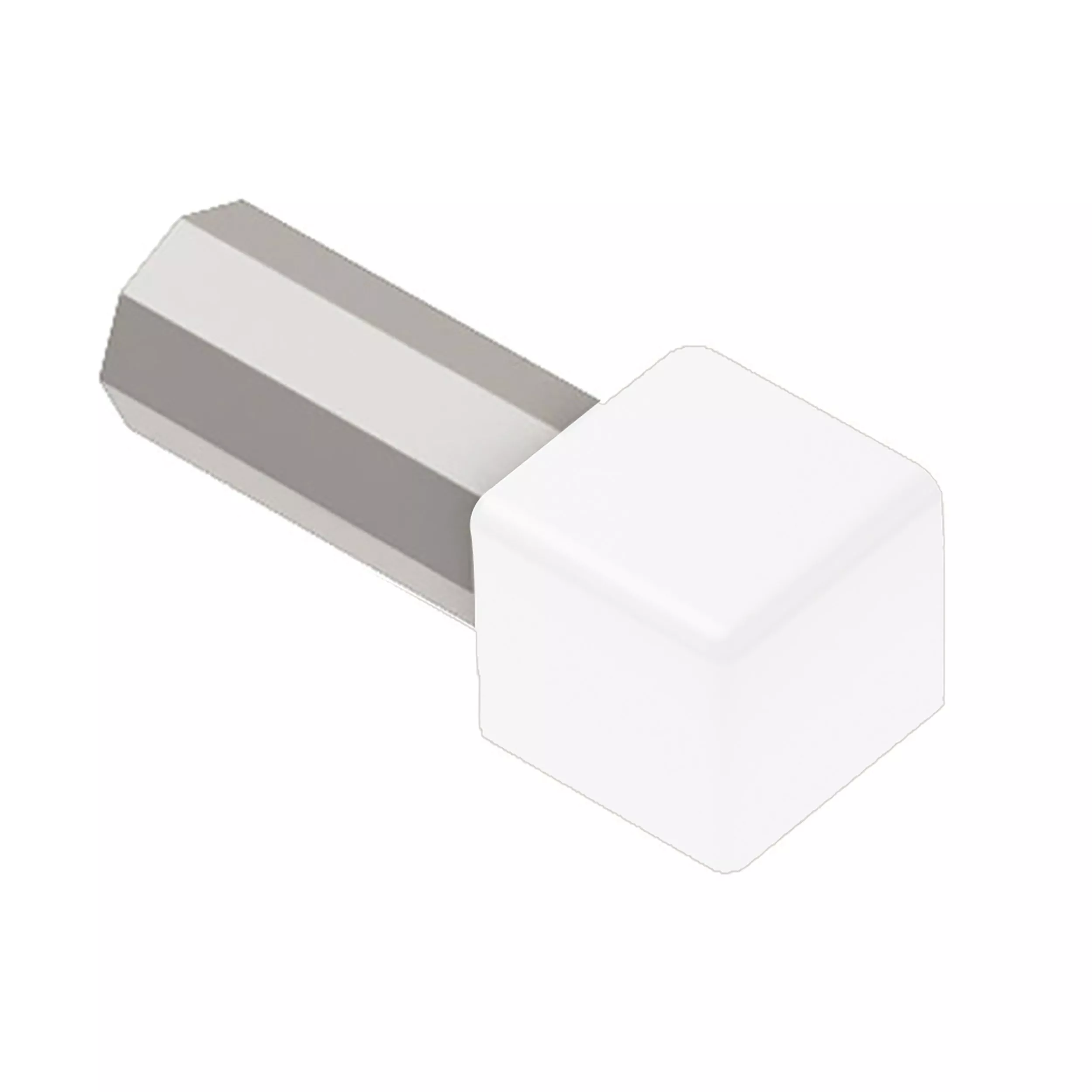 Schluter Quadec Out Corner 3/16in. Aluminum Bright White