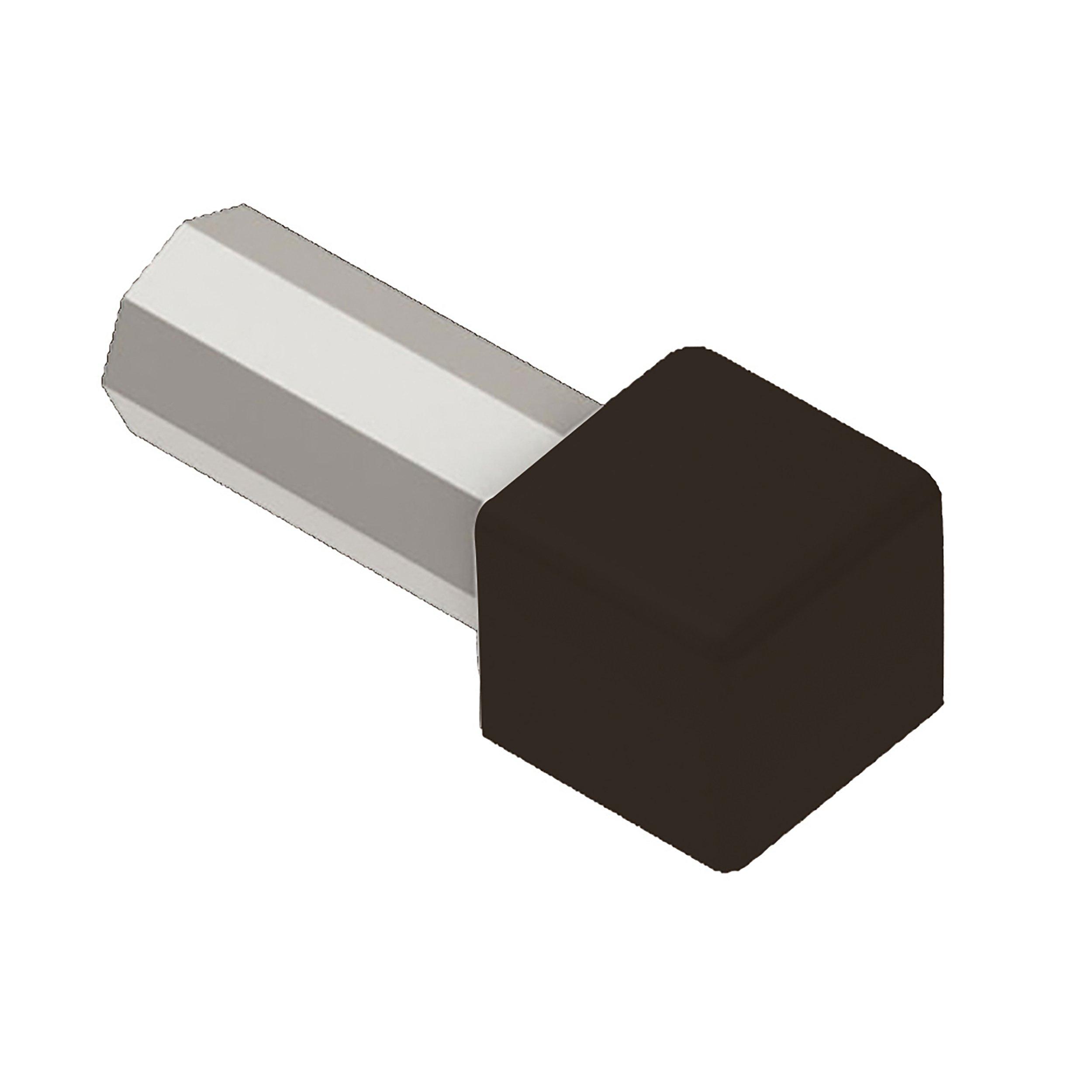 Schluter Quadec Out Corner 1/4in. Aluminum Black Brown