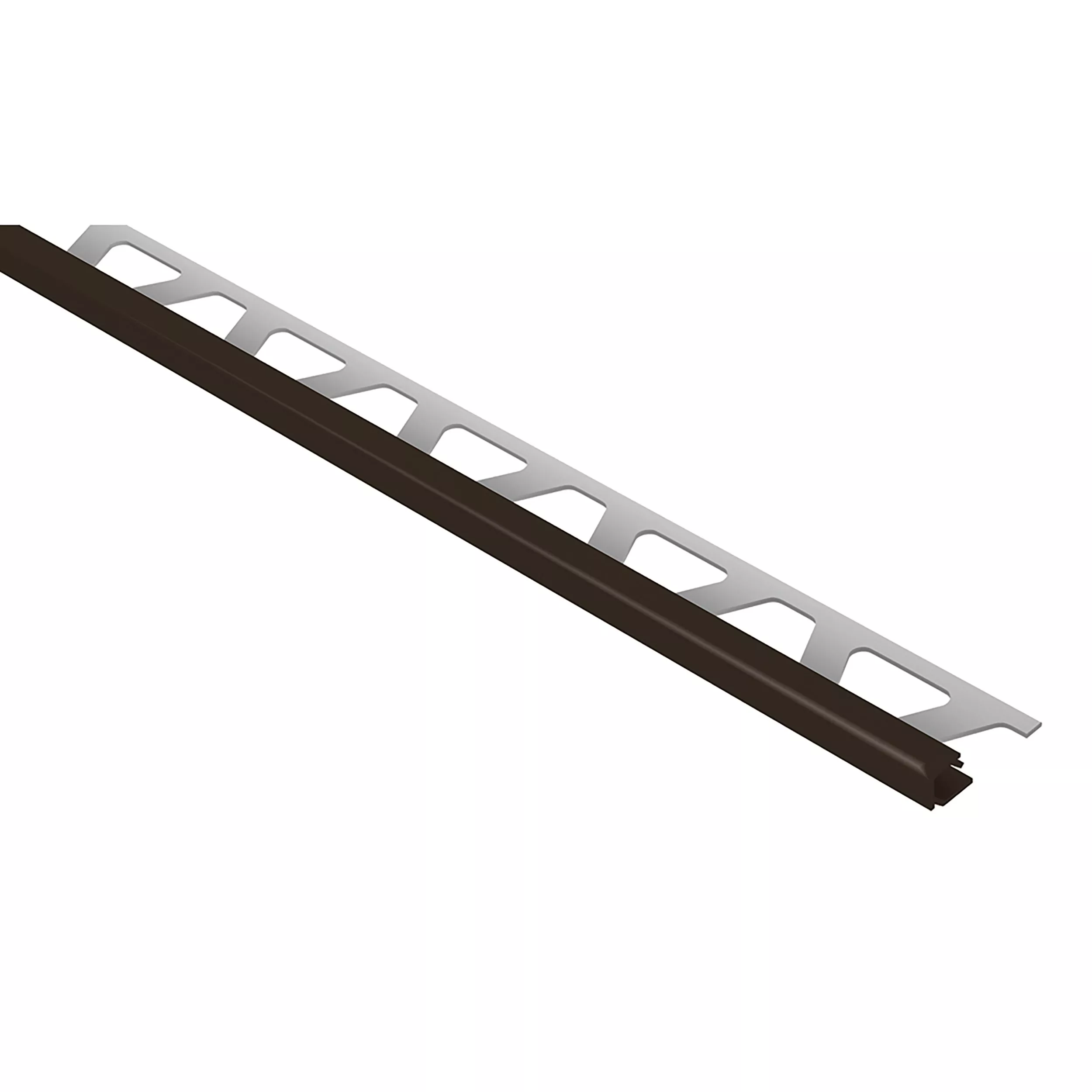 Schluter Quadec Square Edge Trim 1/2 in. Aluminum Black Brown