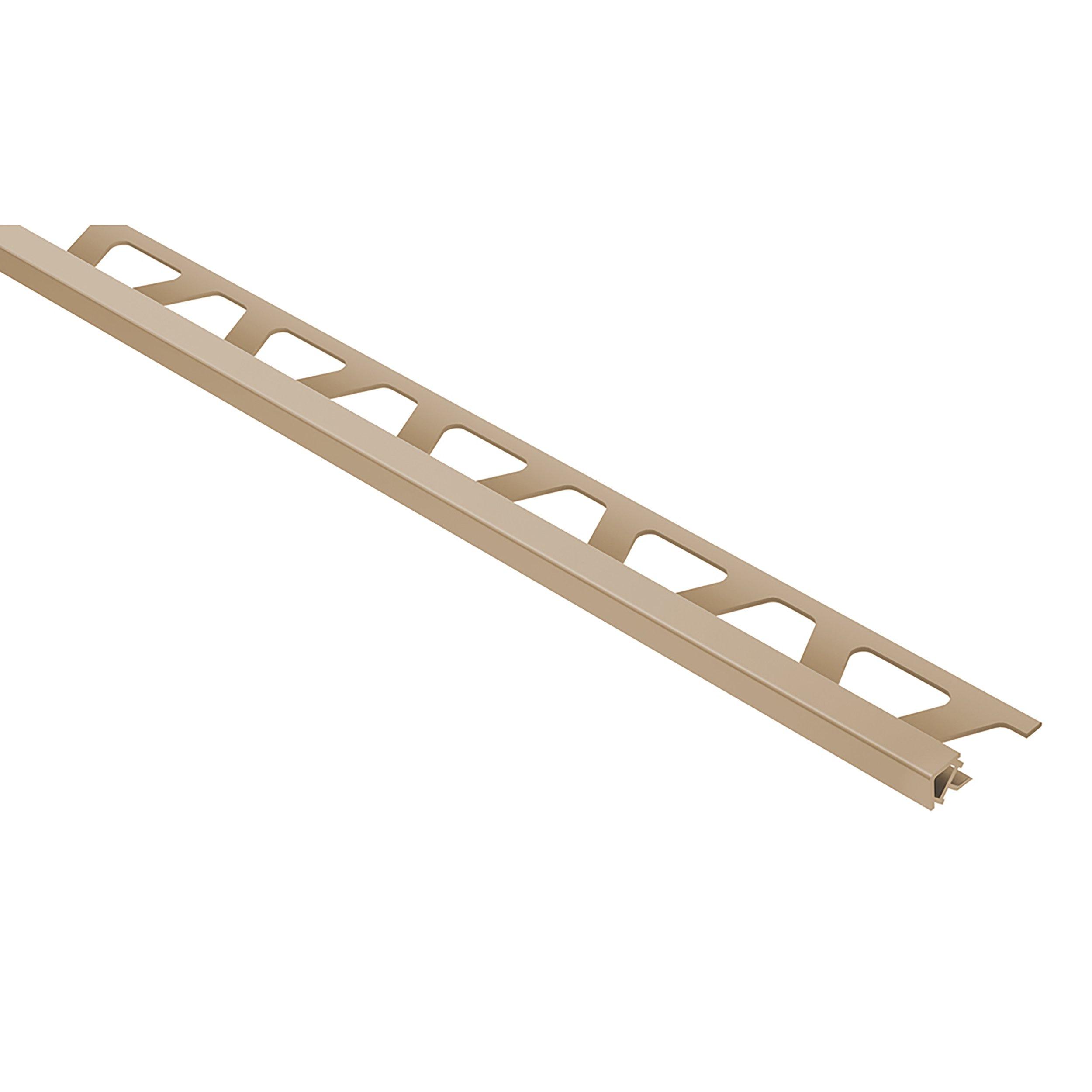 Schluter Quadec Square Edge Trim 1/4 in. PVC Light Beige
