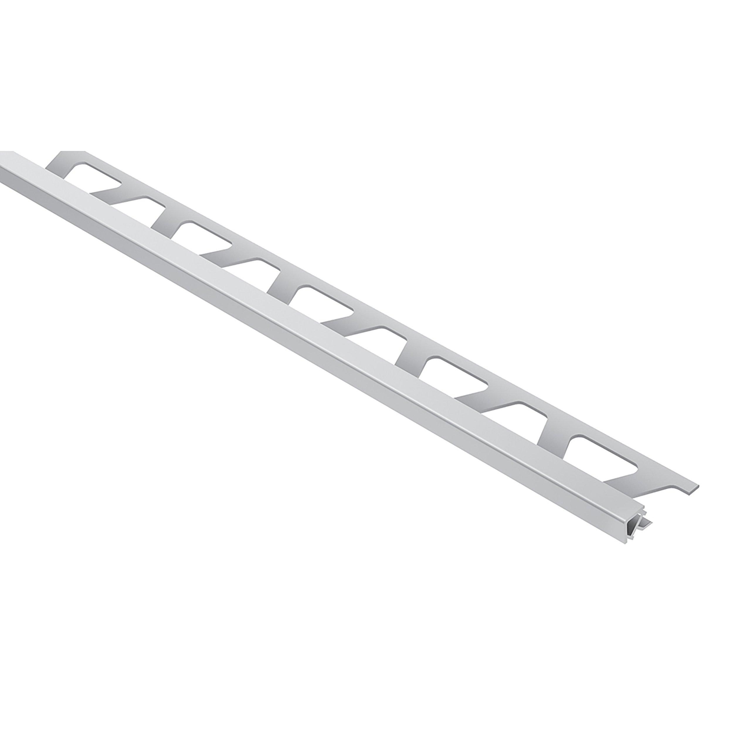 Schluter Quadec Square Edge Trim 1/4 in. PVC Light Grey