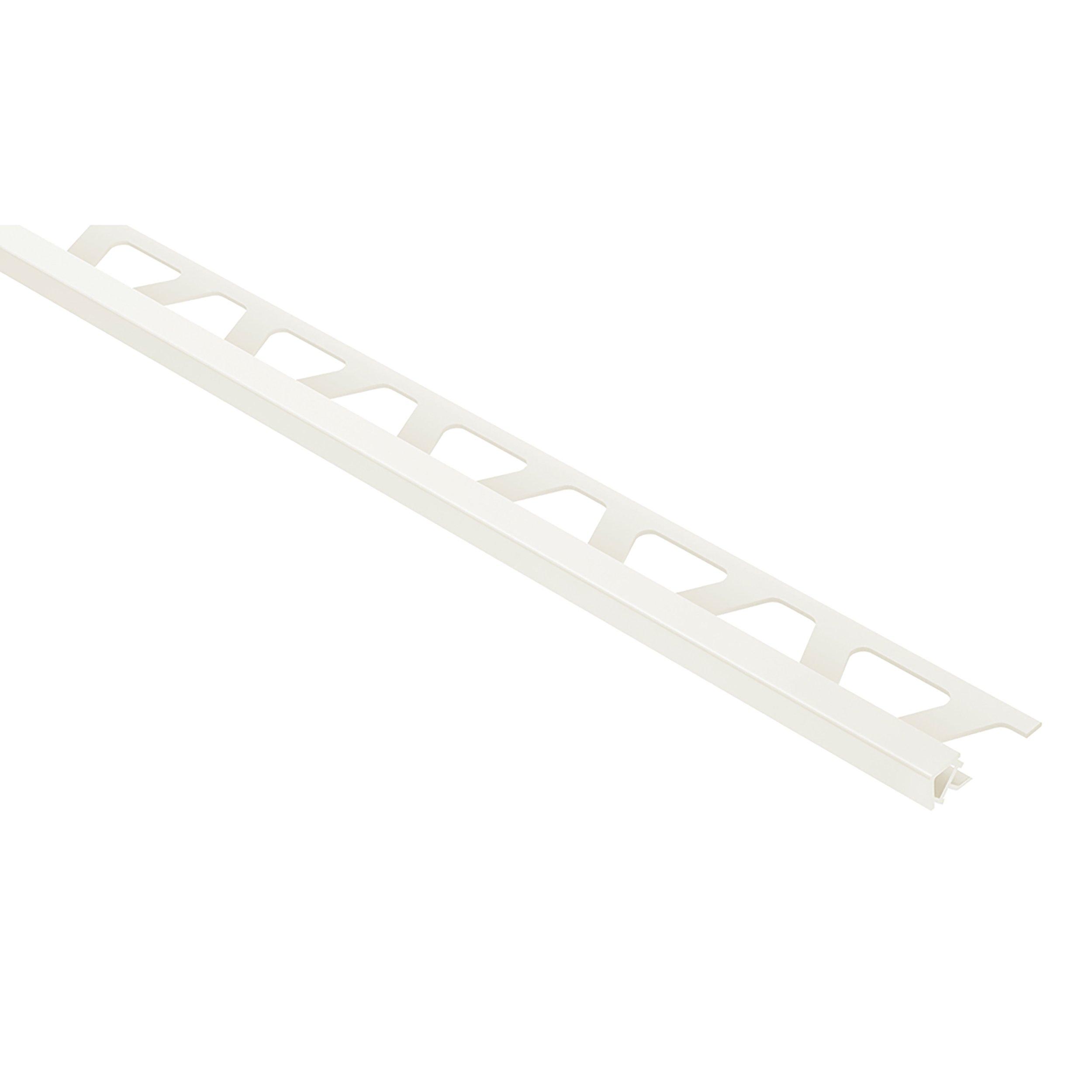 Schluter Quadec Square Edge Trim 1/4 in. PVC White Floor and Decor