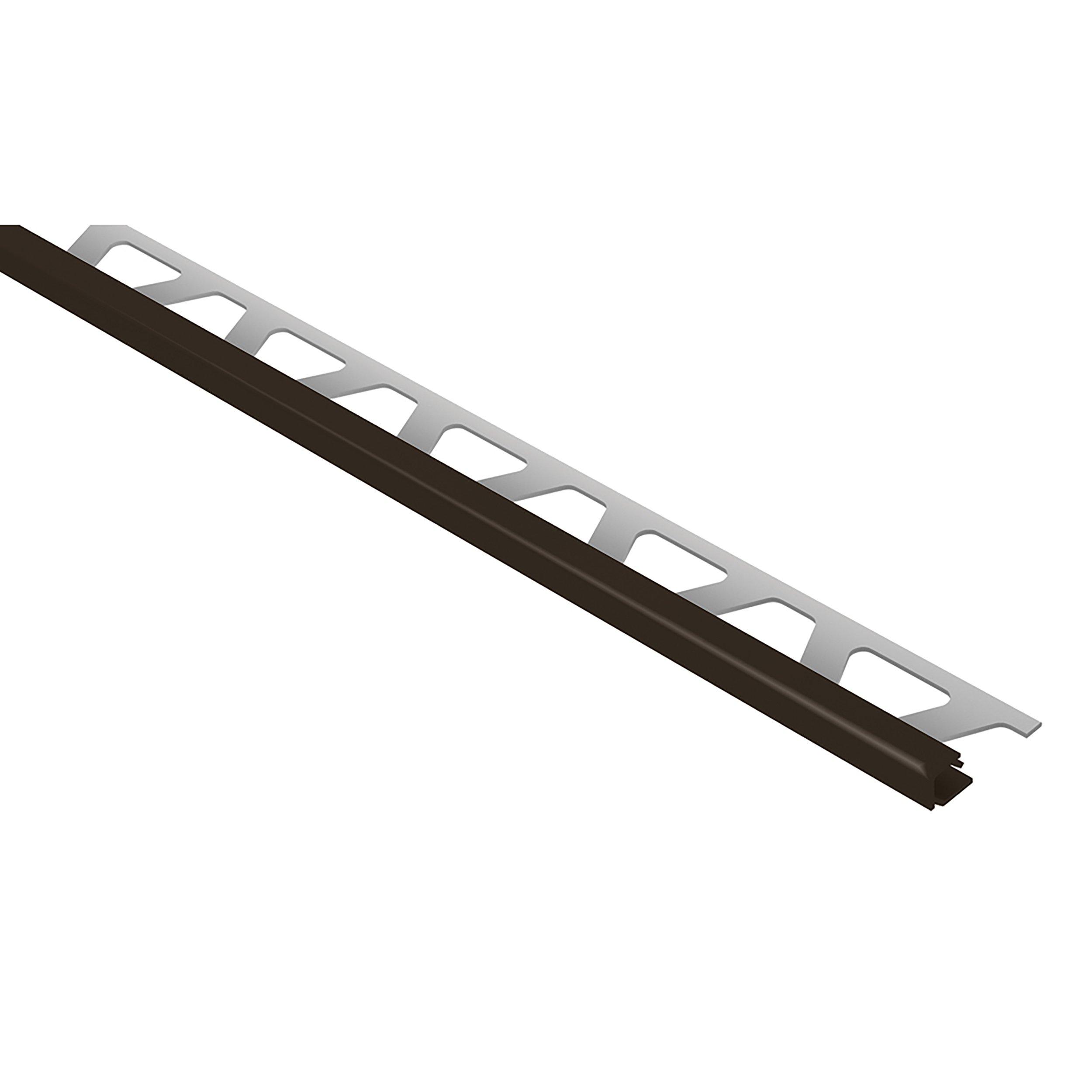 Schluter Quadec Square Edge Trim 3/16 in. Aluminum Black Brown