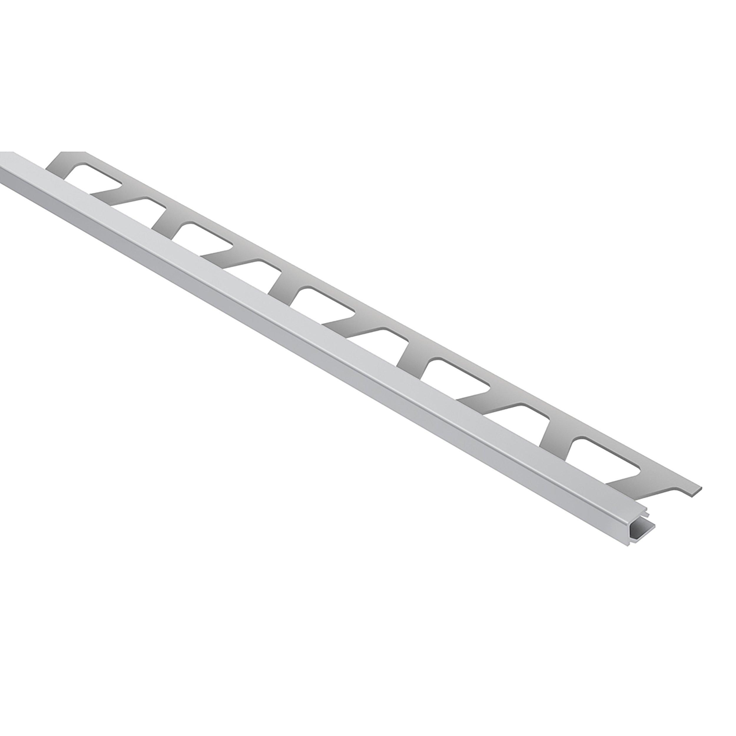 Schluter Quadec Square Edge Trim 3/8 in. Aluminum Classic Grey