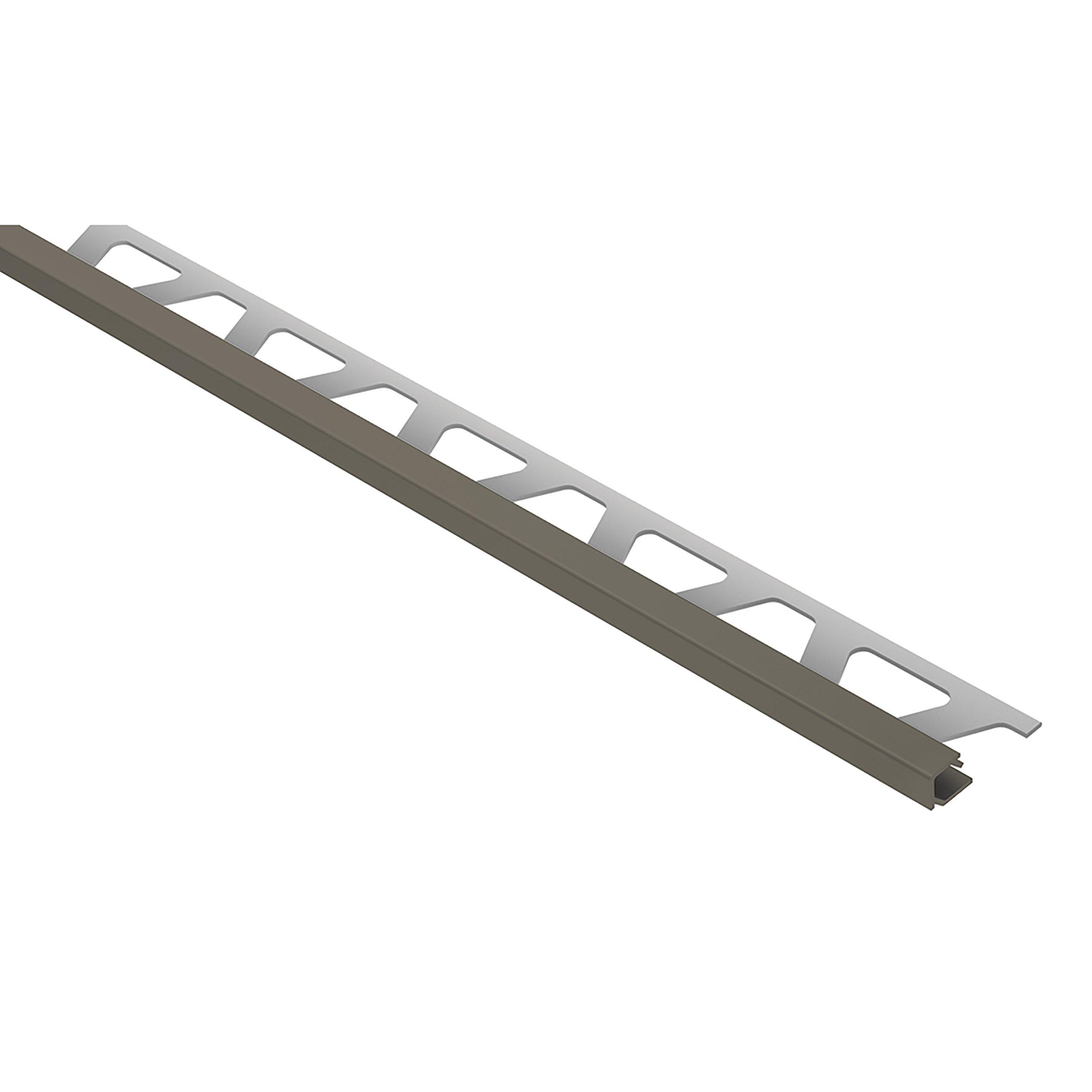 Schluter Quadec Square Edge Trim 3/8 In. Aluminum Quartz Grey | Floor ...