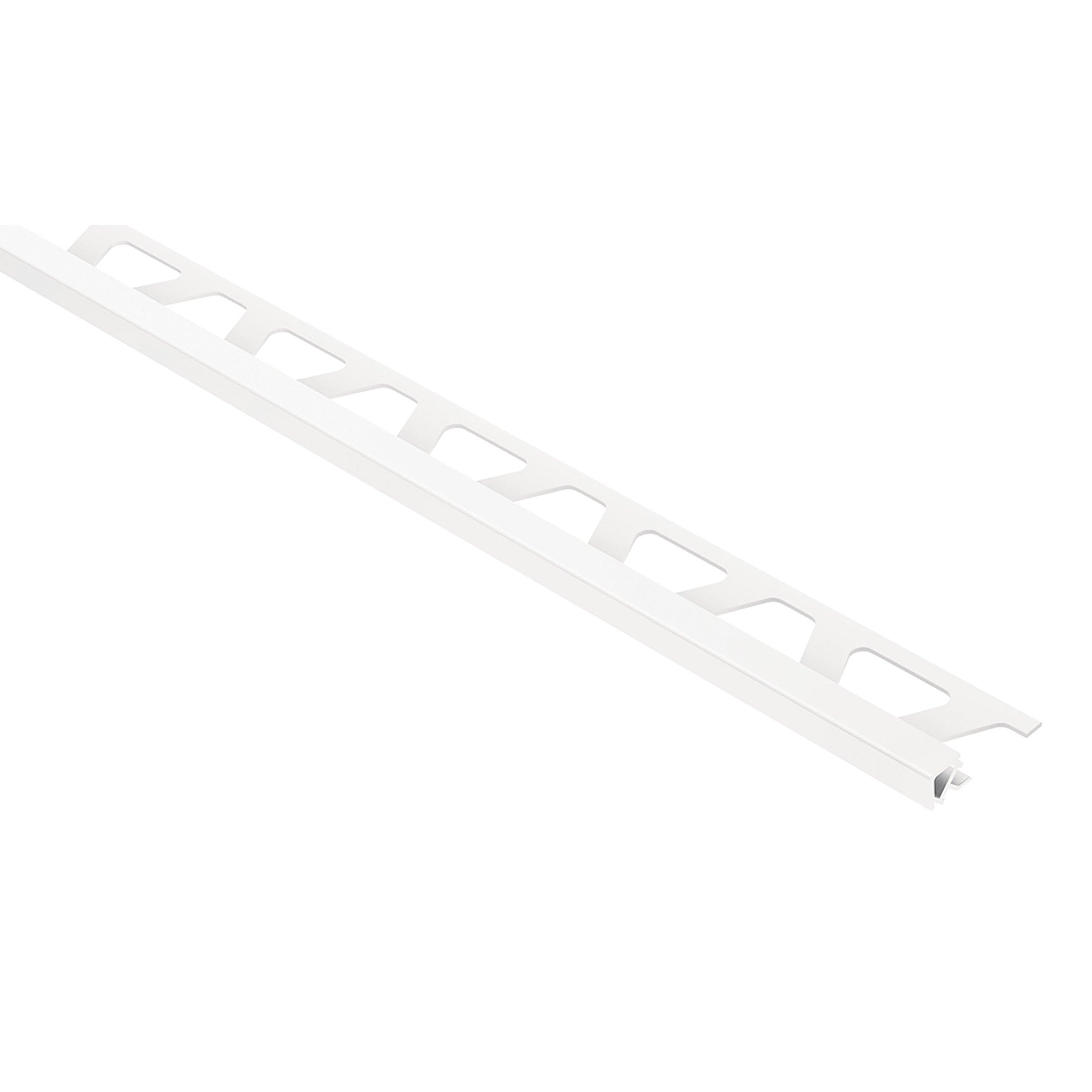 Schluter Quadec Square Edge Trim 3/8 in. PVC Bright White