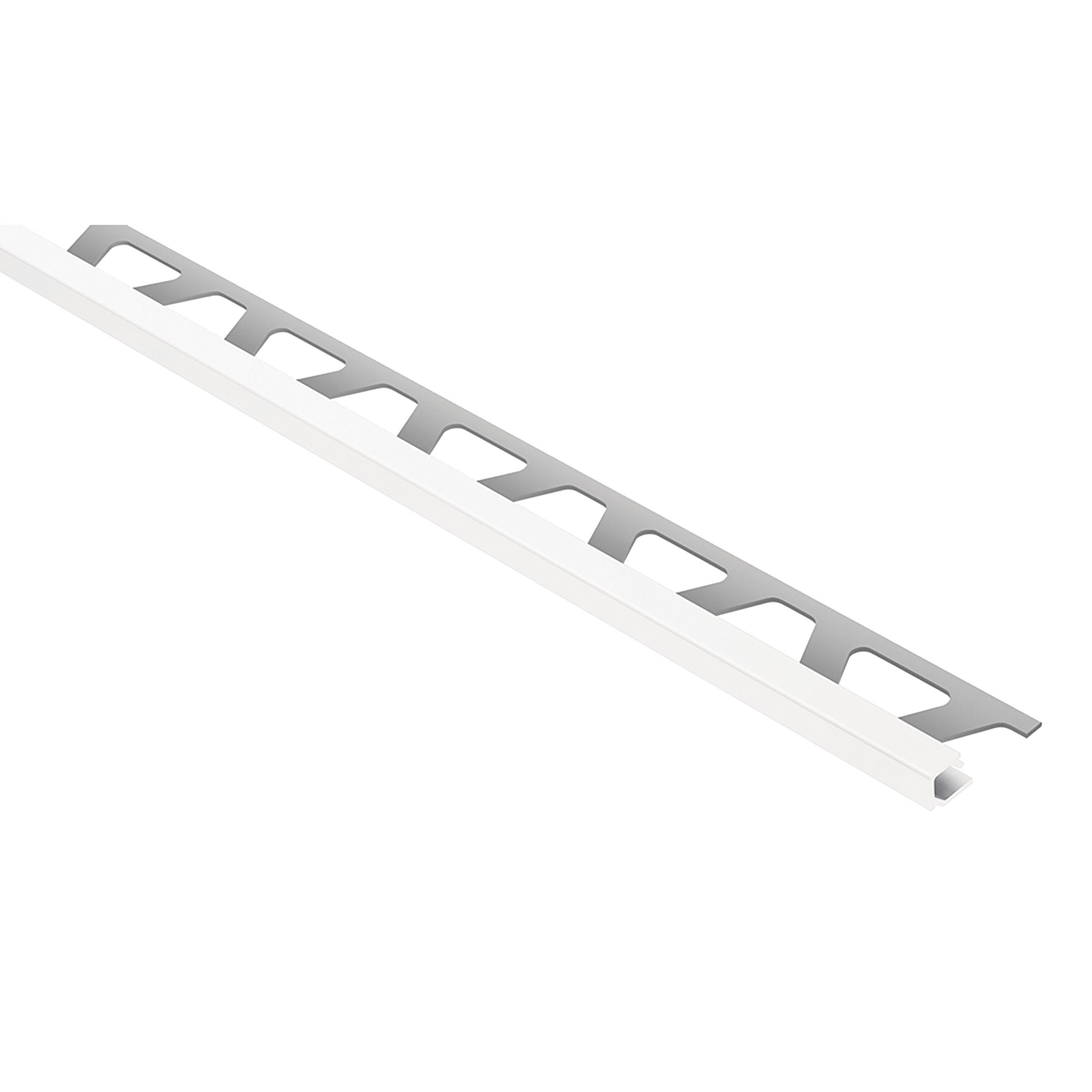 Schluter Quadec Square Edge Trim 5/16 in. Aluminum Bright White