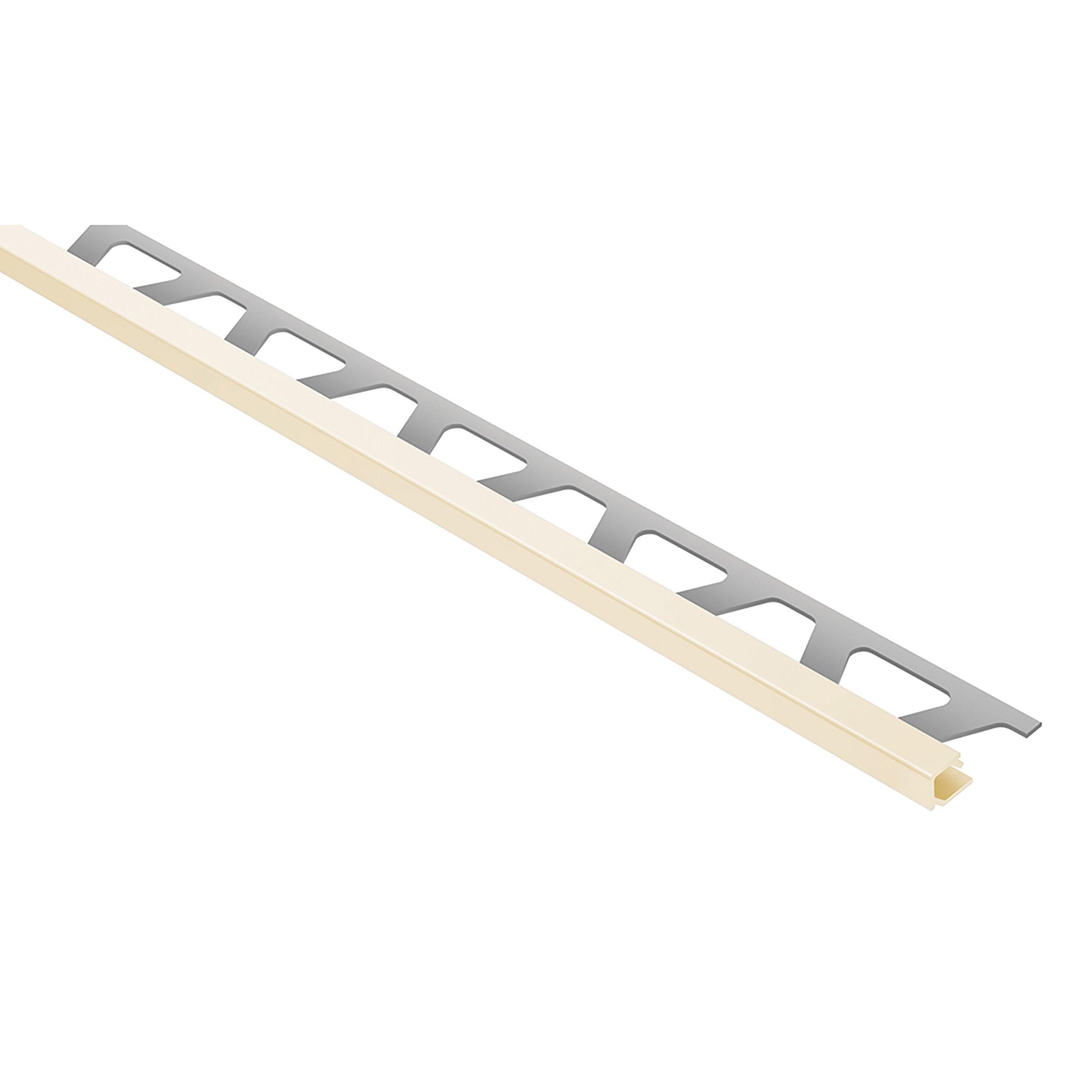 Schluter Quadec Square Edge Trim 5/16 in. Aluminum Sand Pebble
