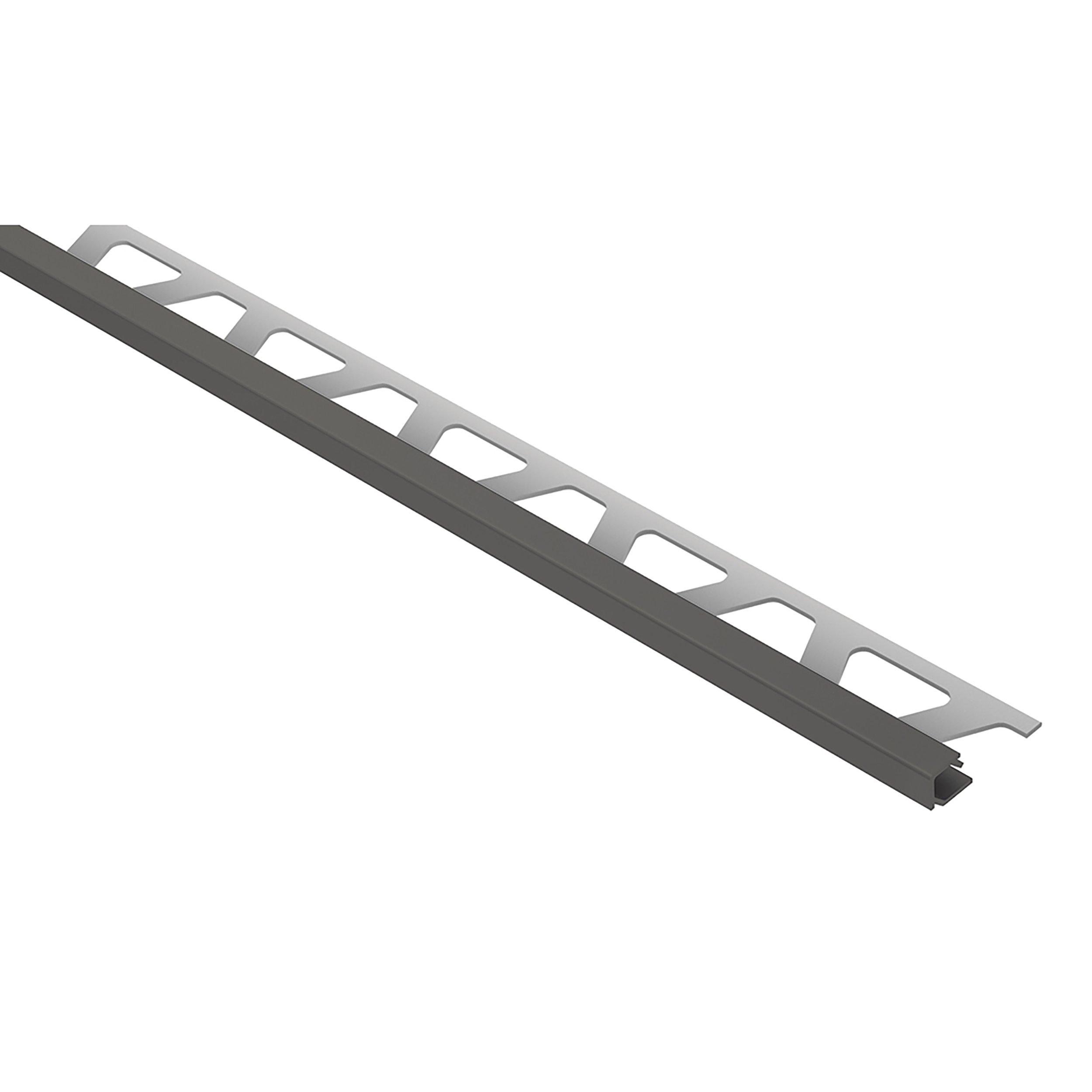 Schluter Quadec Square Edge Trim 5/16 in. Aluminum Traffic Grey
