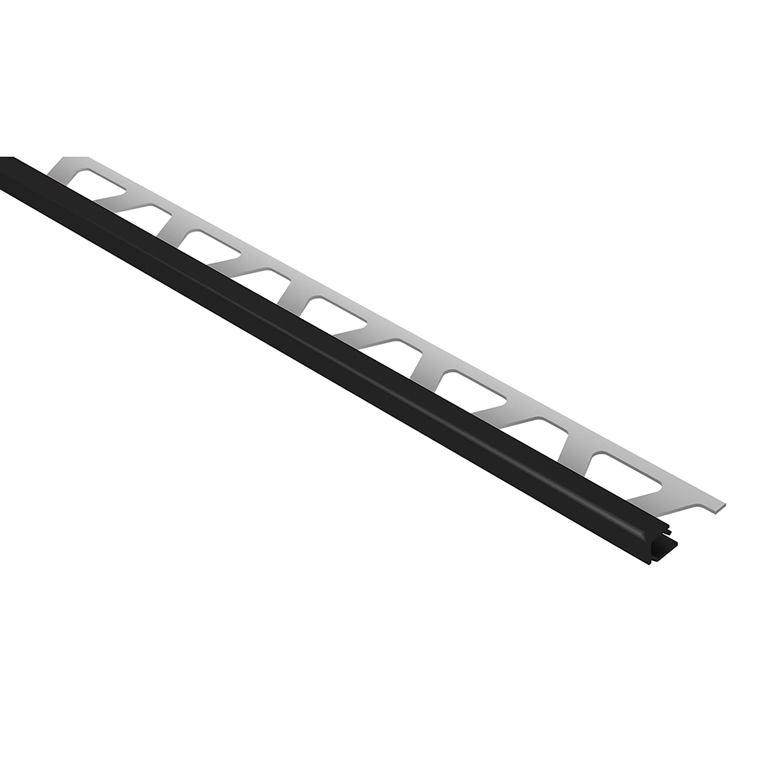 Schluter Quadec Square Edge Trim 7/16 in. Aluminum Black