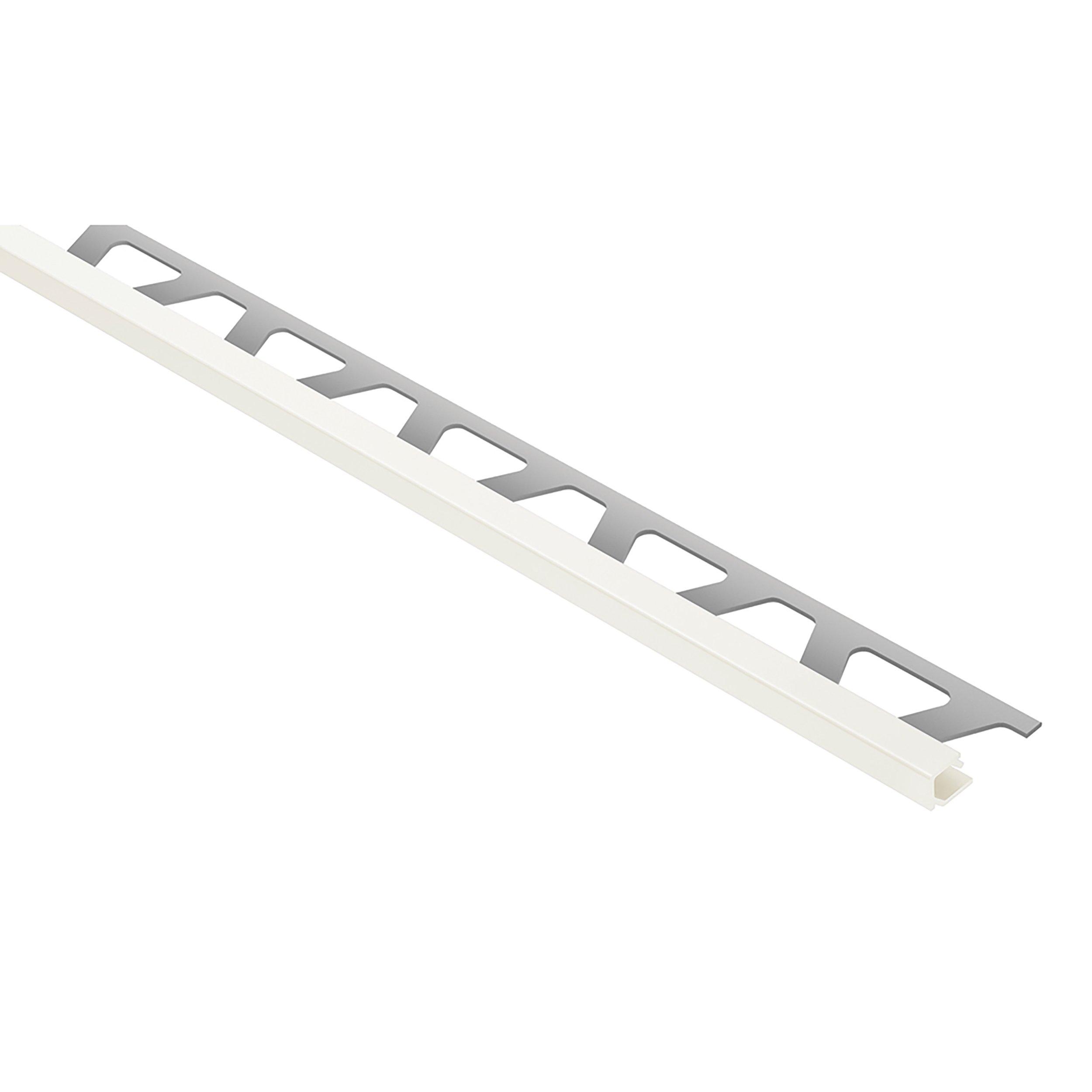 Schluter Quadec Square Edge Trim 7/16 in. Aluminum White