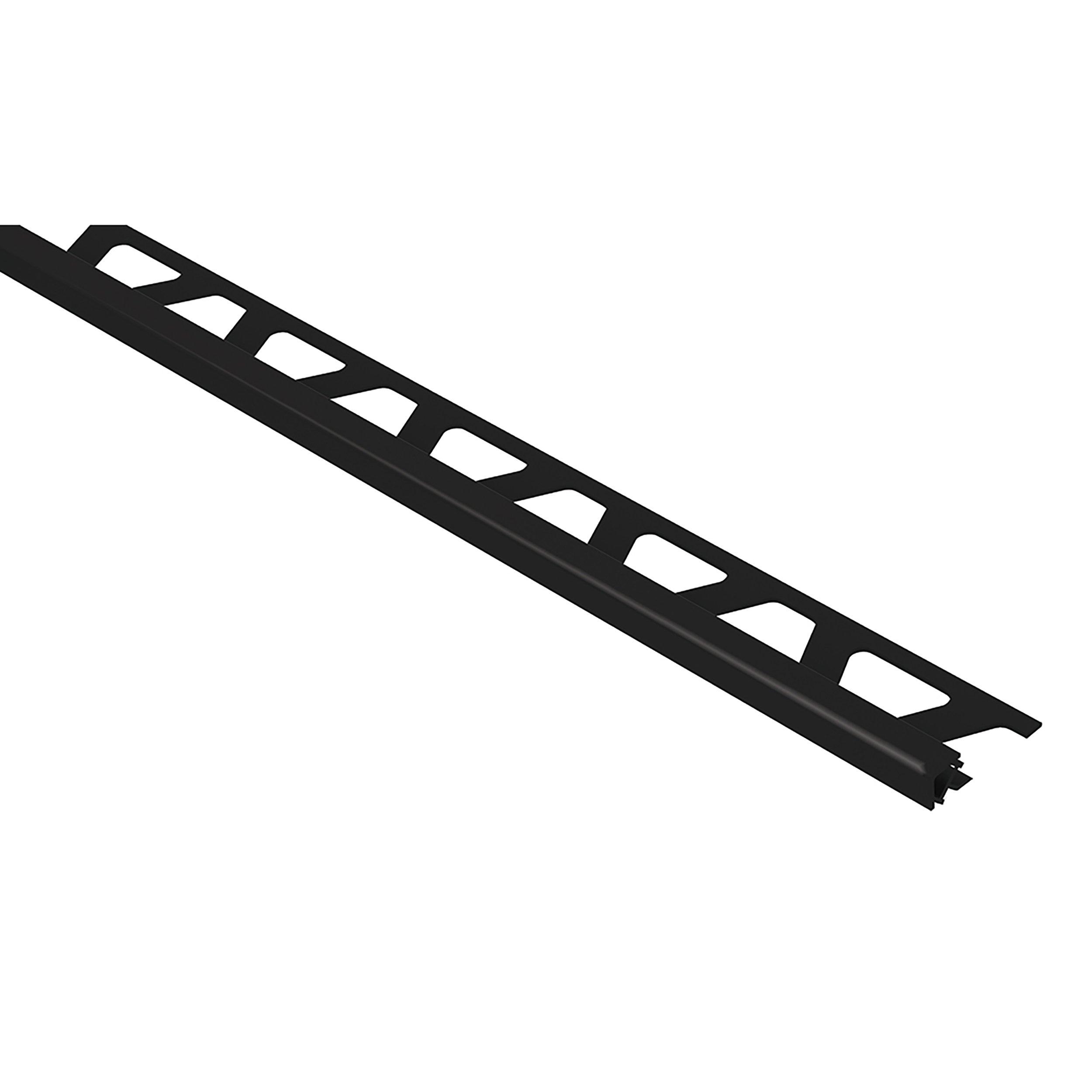 Schluter Quadec Square Edge Trim 7/16 in. PVC Black