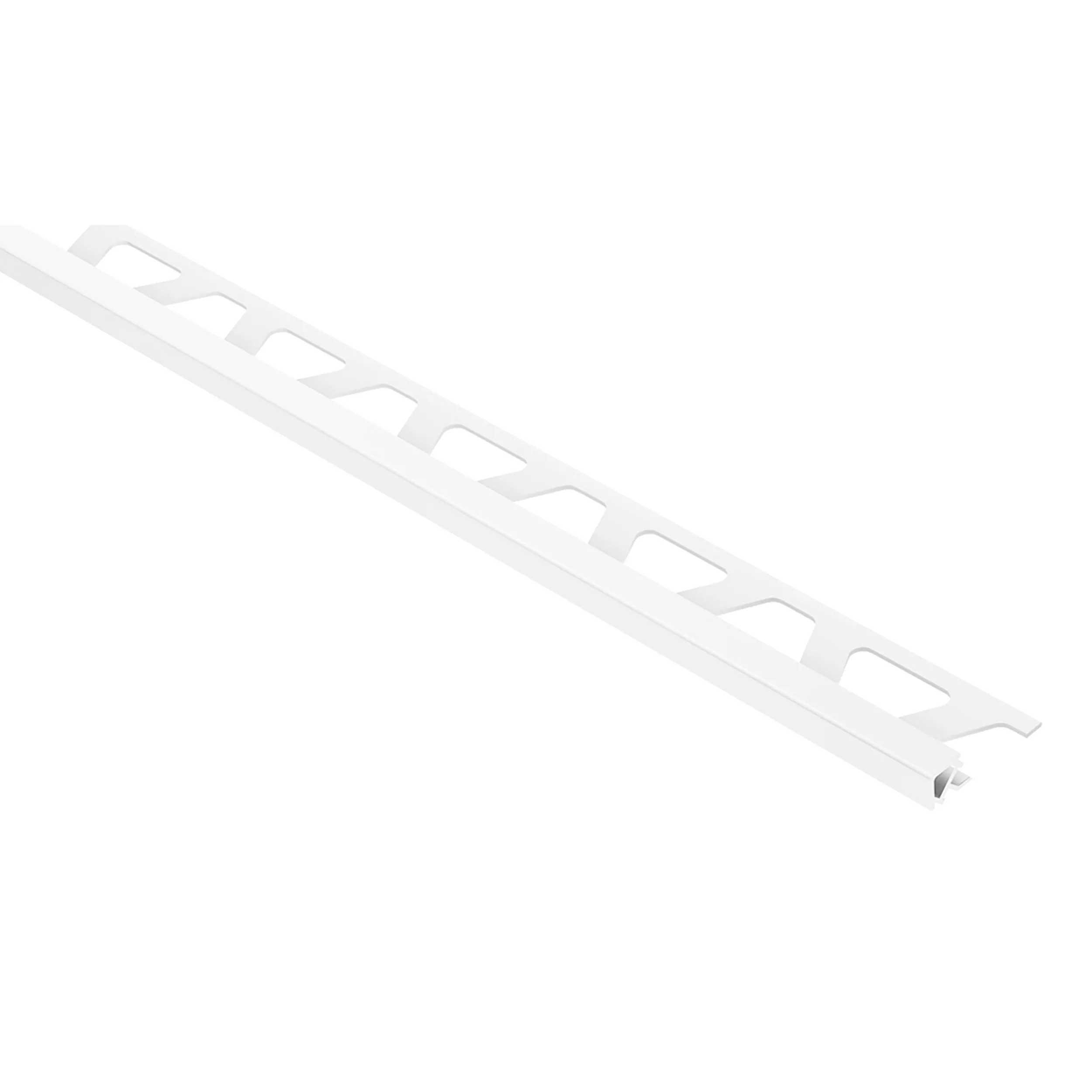 Schluter Quadec Square Edge Trim 7/16 in. PVC Bright White
