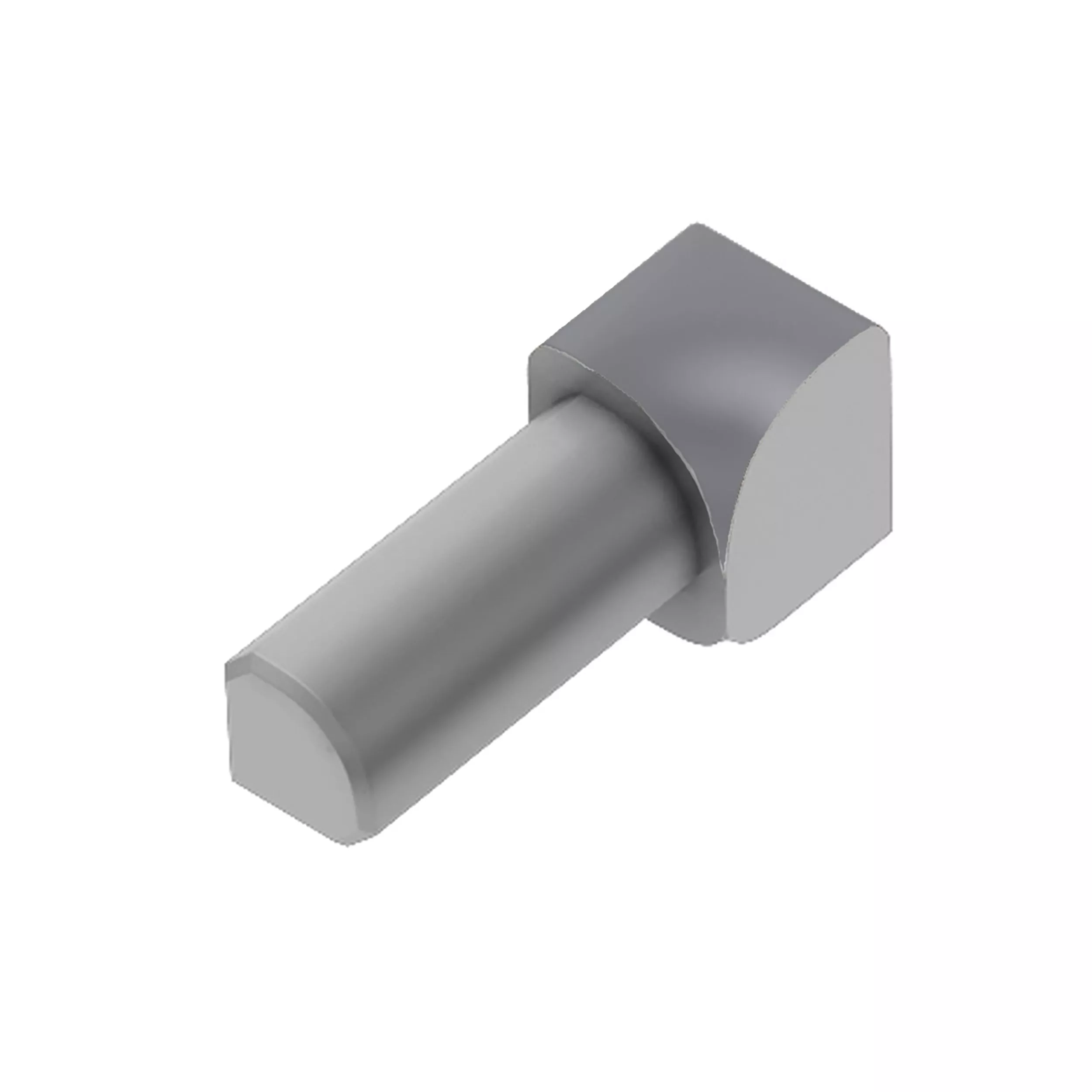 Schluter Rondec In Corner 1/2in. Aluminum Metallic Gray
