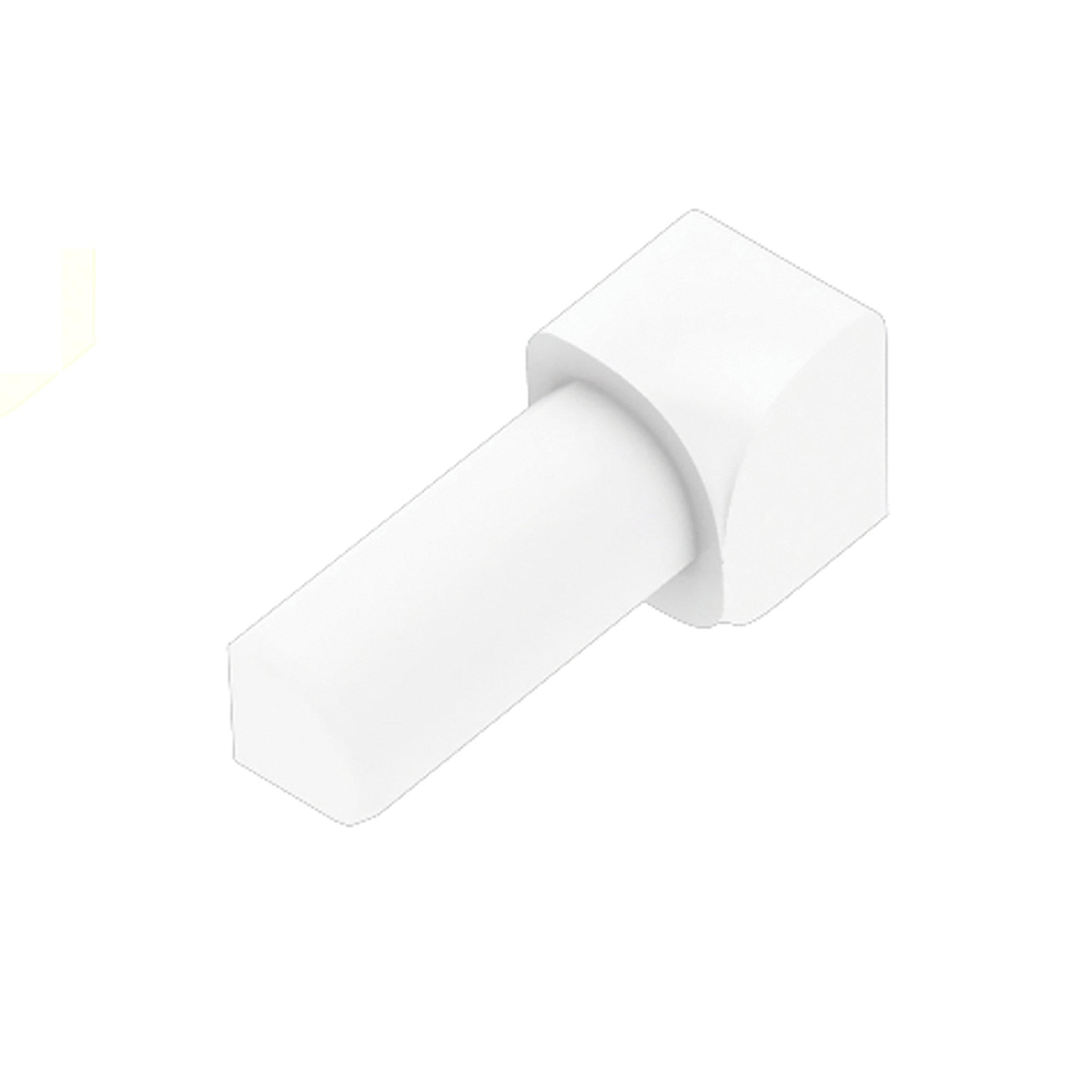 Schluter Rondec In Corner 1/2 in. PVC Bright White