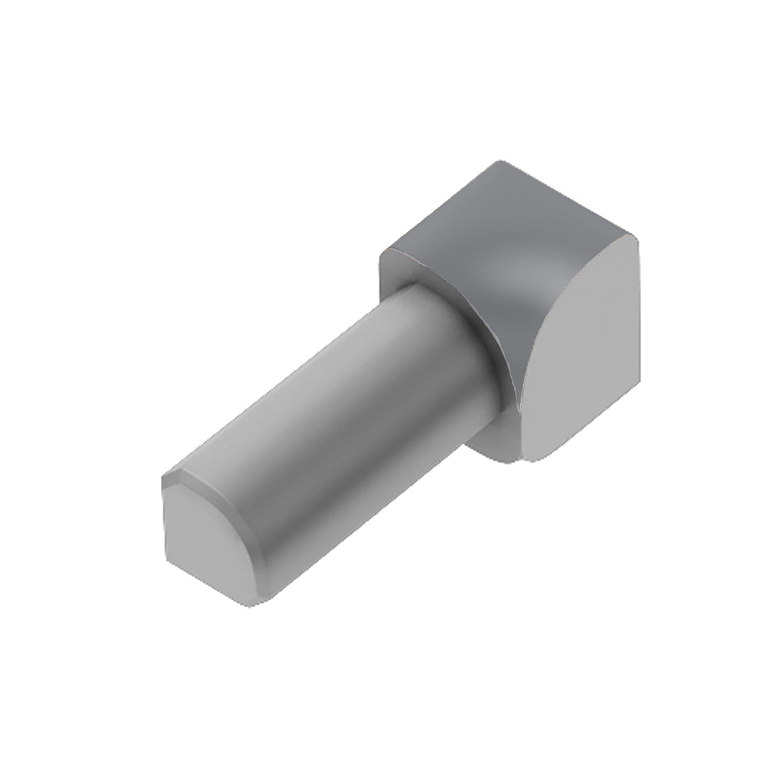 Schluter Rondec In Corner 3/8in. Aluminum Metallic Gray