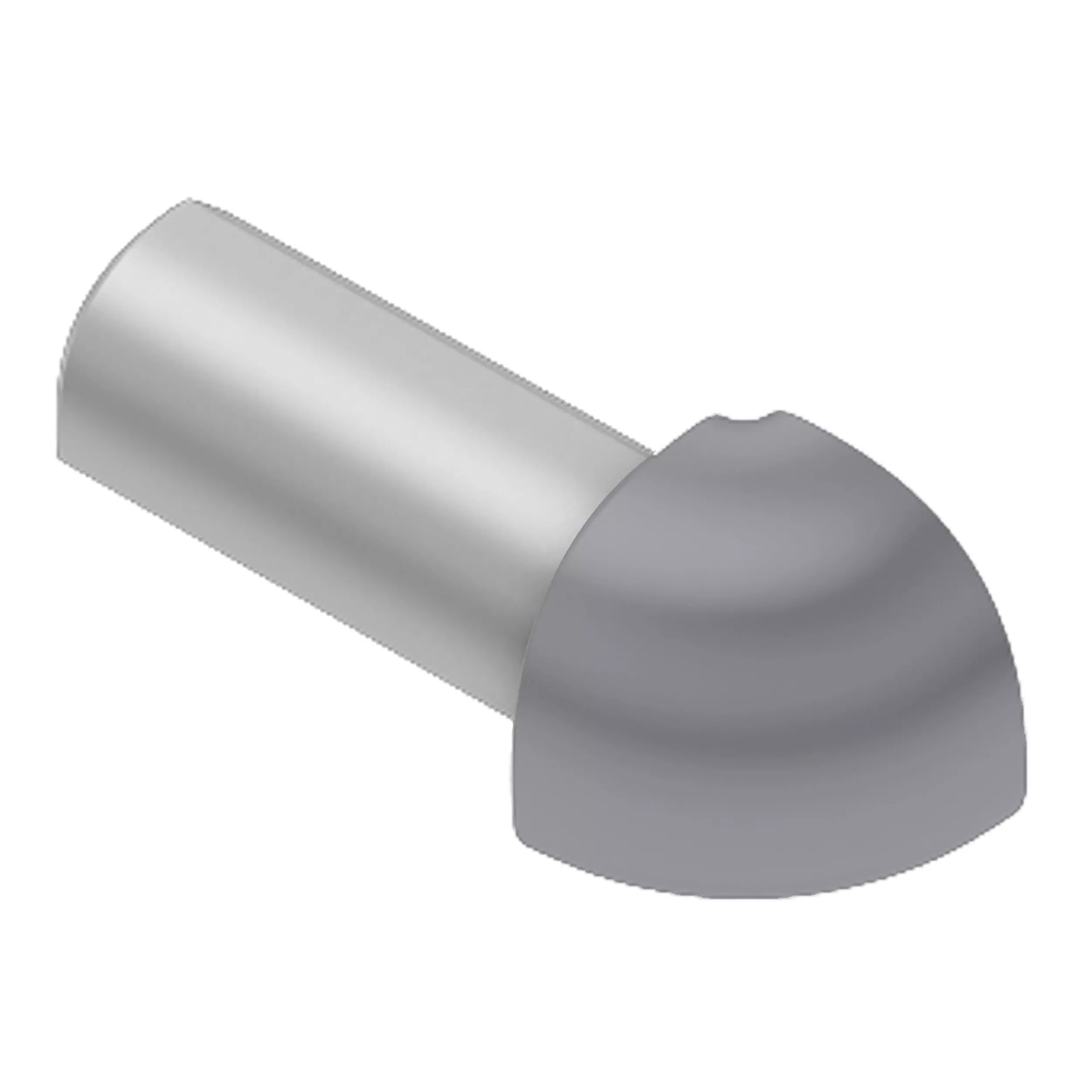 Schluter Rondec Out Corner 1/2in. Aluminum Metallic Gray