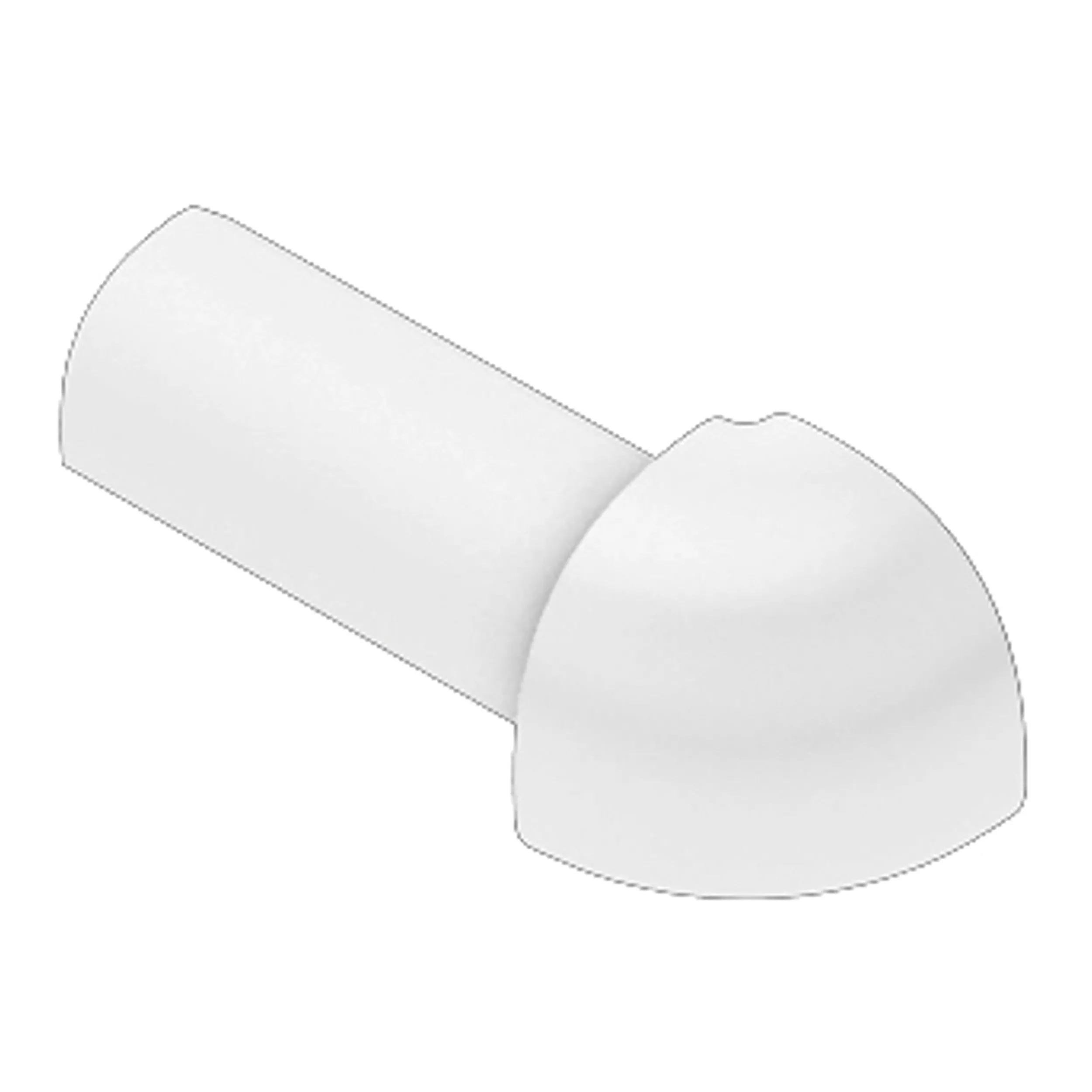 Schluter Rondec Out Corner 1/2 in. PVC Bright White