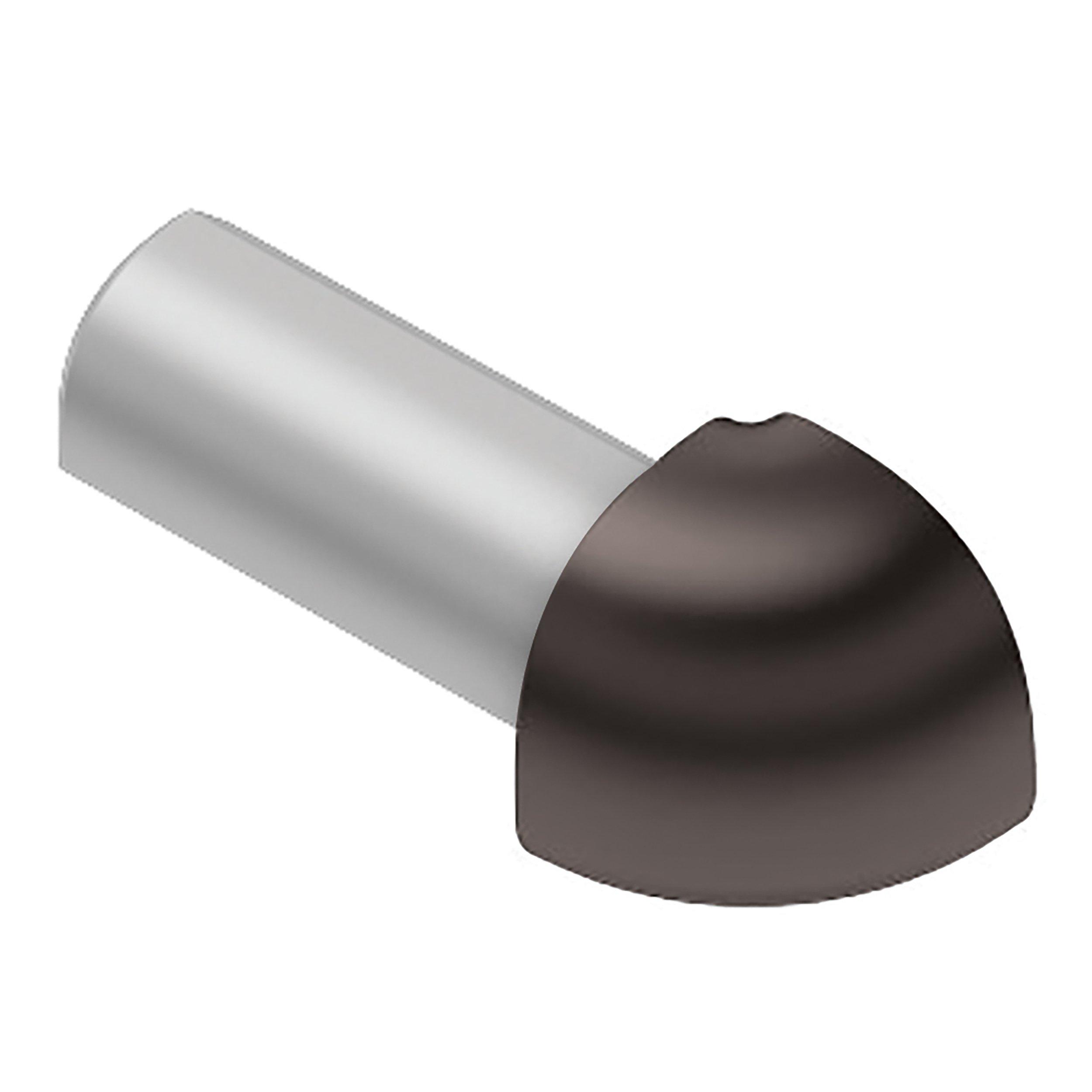 Schluter Rondec Out Corner 3/8in. Aluminum Black Brown