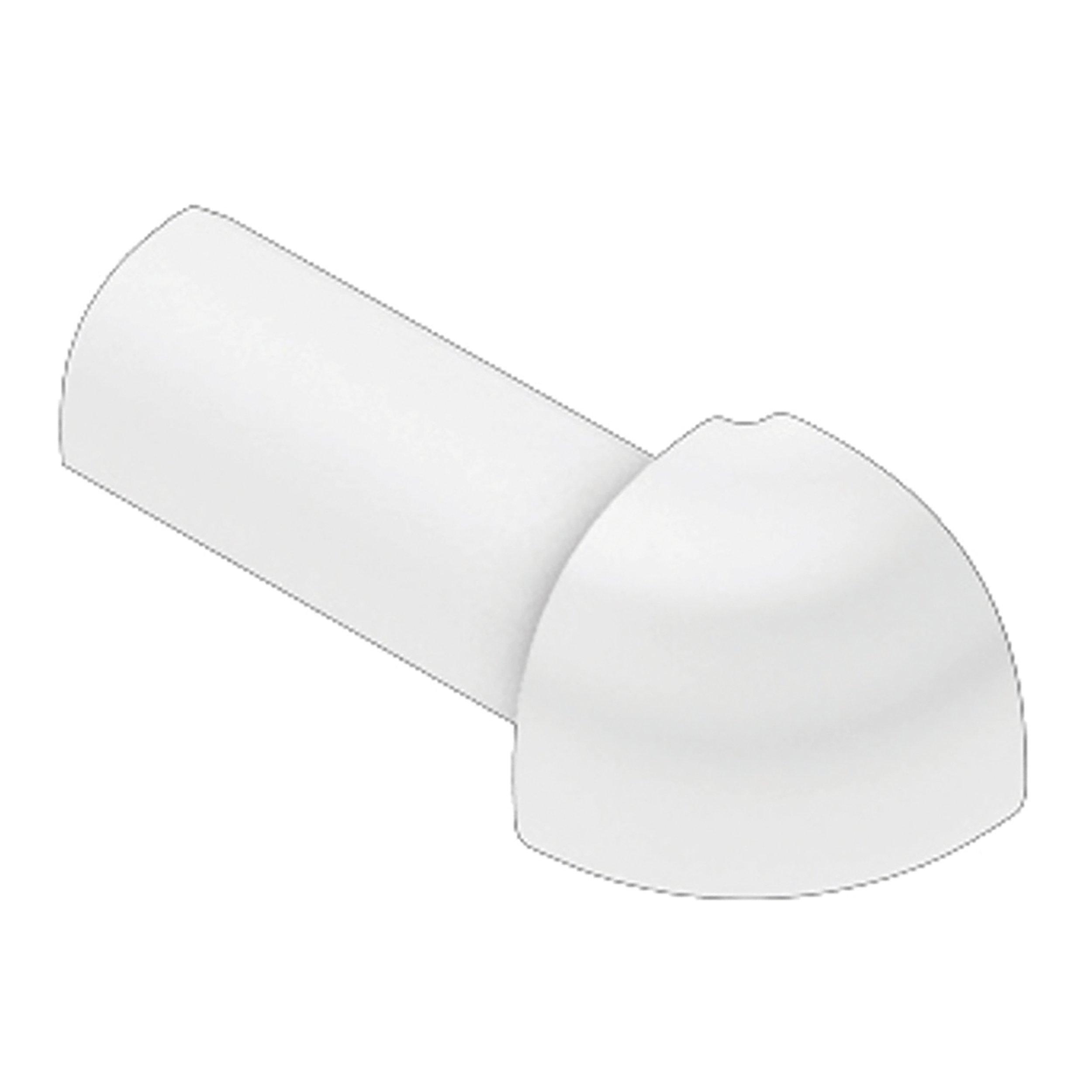 Schluter Rondec Out Corner 7/16 in. PVC Bright White