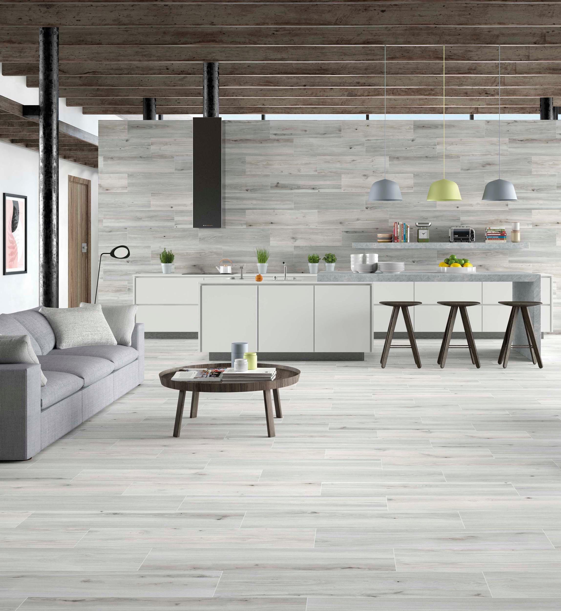 Woodville Blanco Wood Plank Porcelain Tile