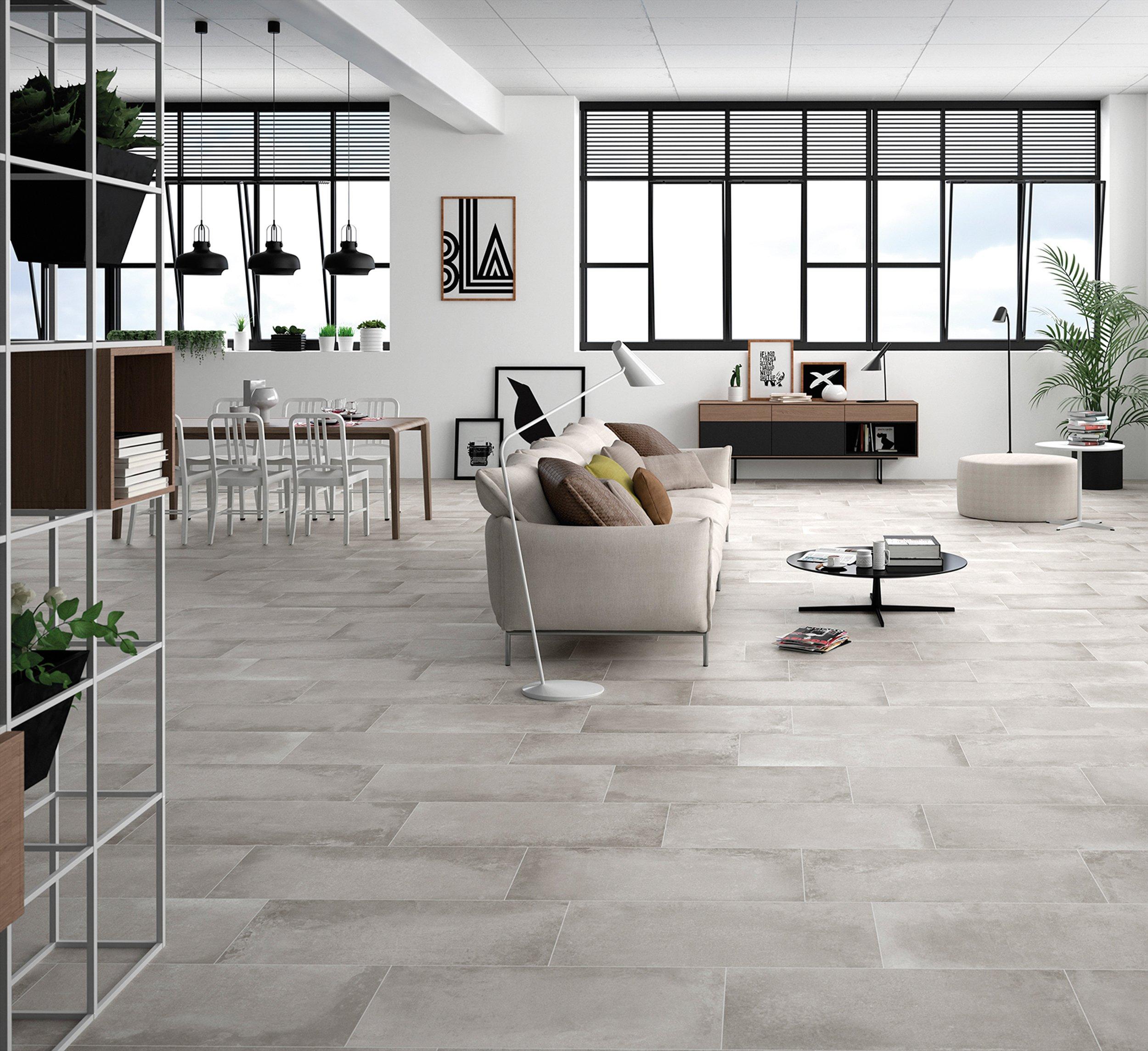 District Gray Porcelain Tile