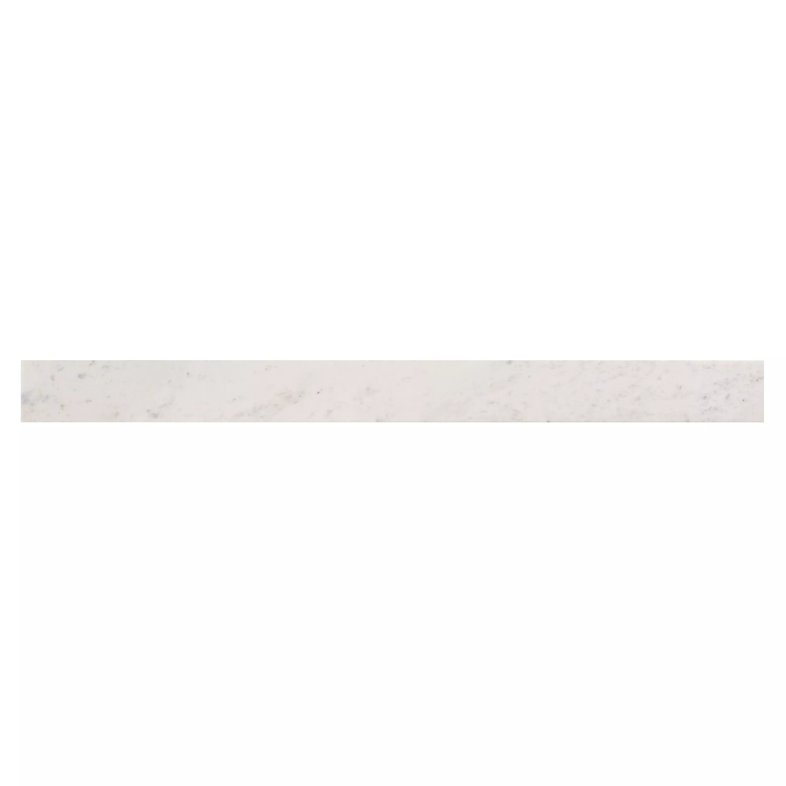 Carrara White 6 x 74 in. Marble Curb
