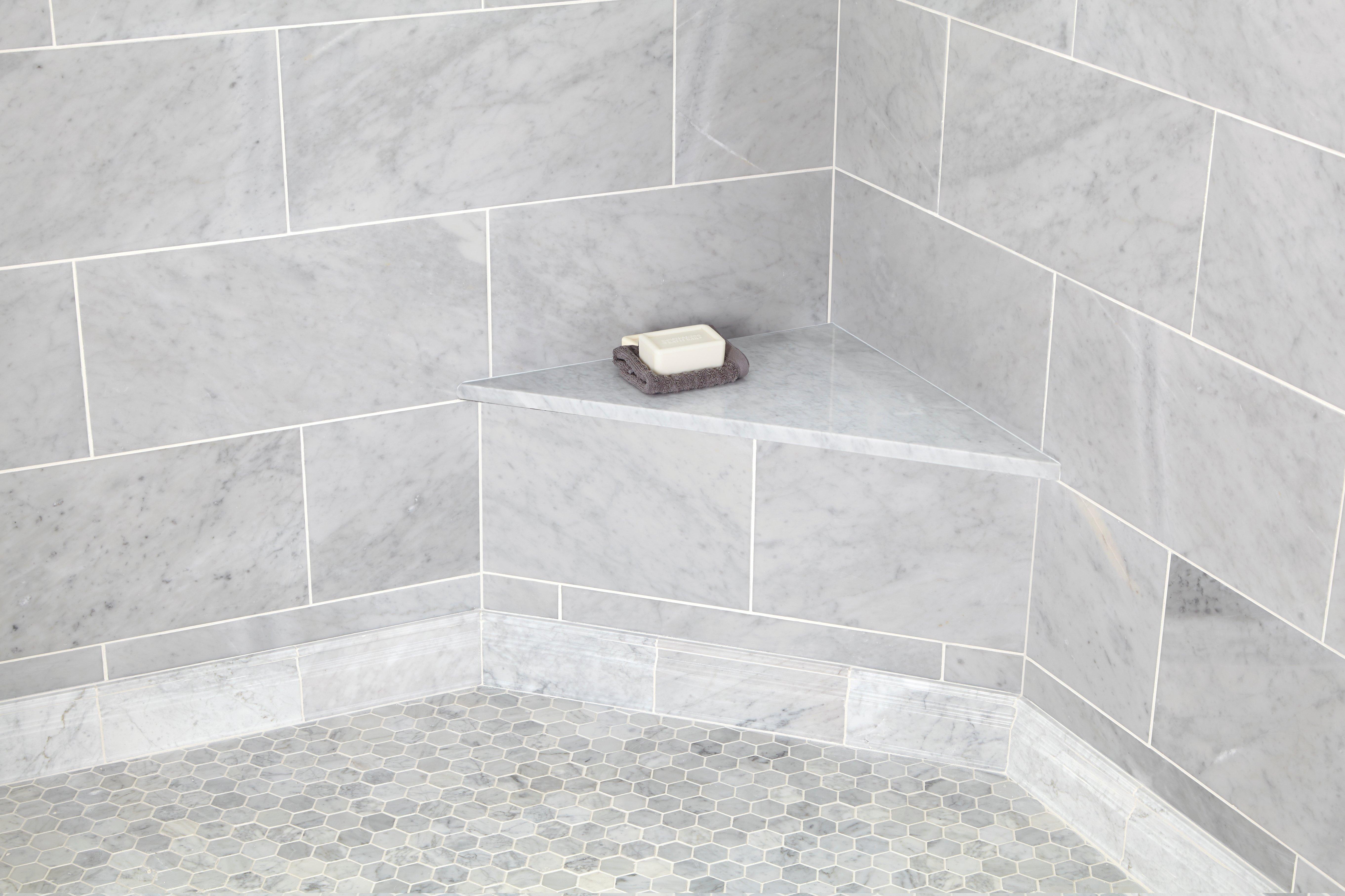 Tile Shower Accessory Kit Adjustable Bench and Niches