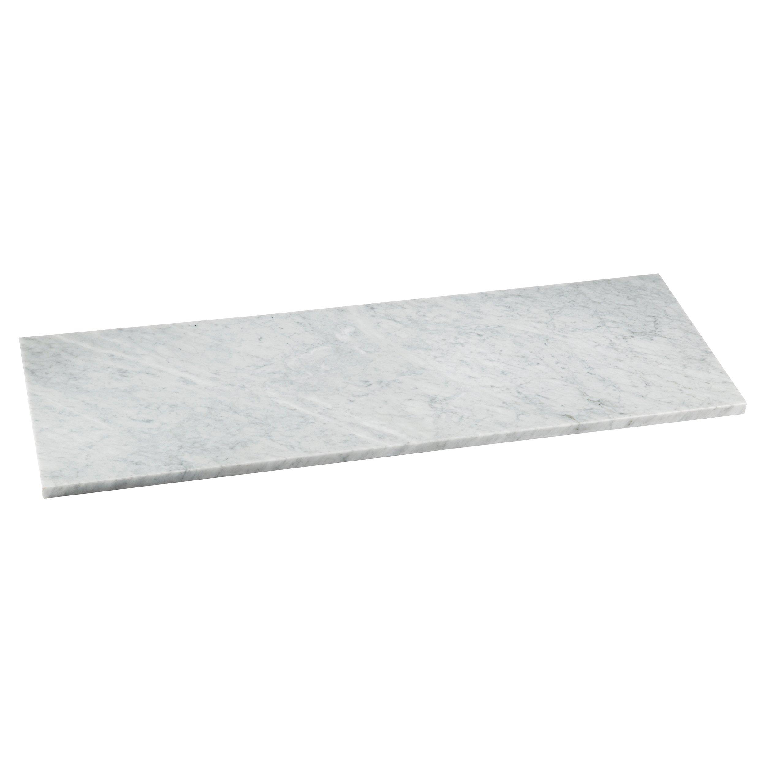 Carrara Marble 17 x 49 in. Rectangle Shower Bench