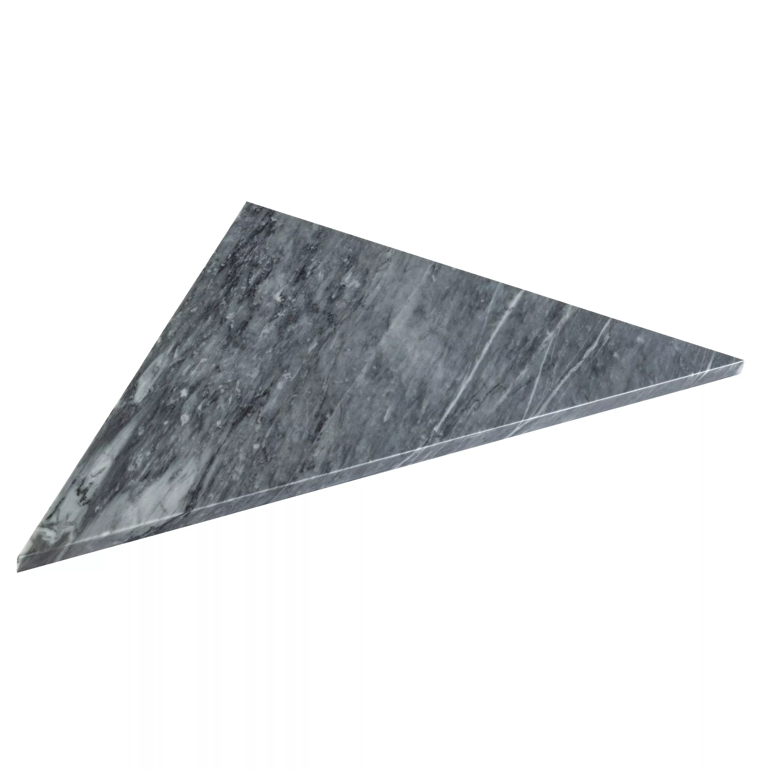 Gray Triangle 18 x 36 in. Marble Shower Bench