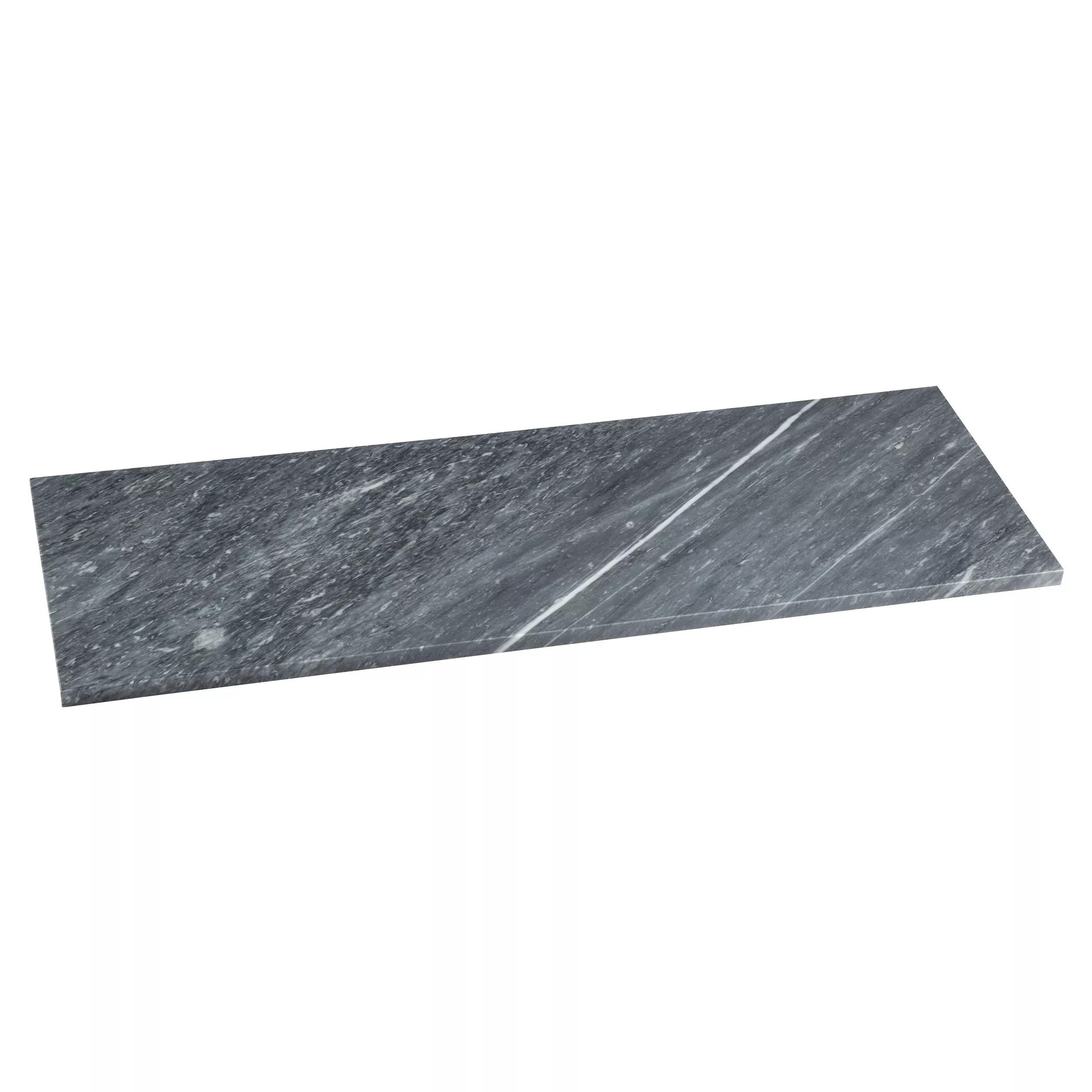 Gray Rectangle 17 x 49 in. Marble Shower Bench