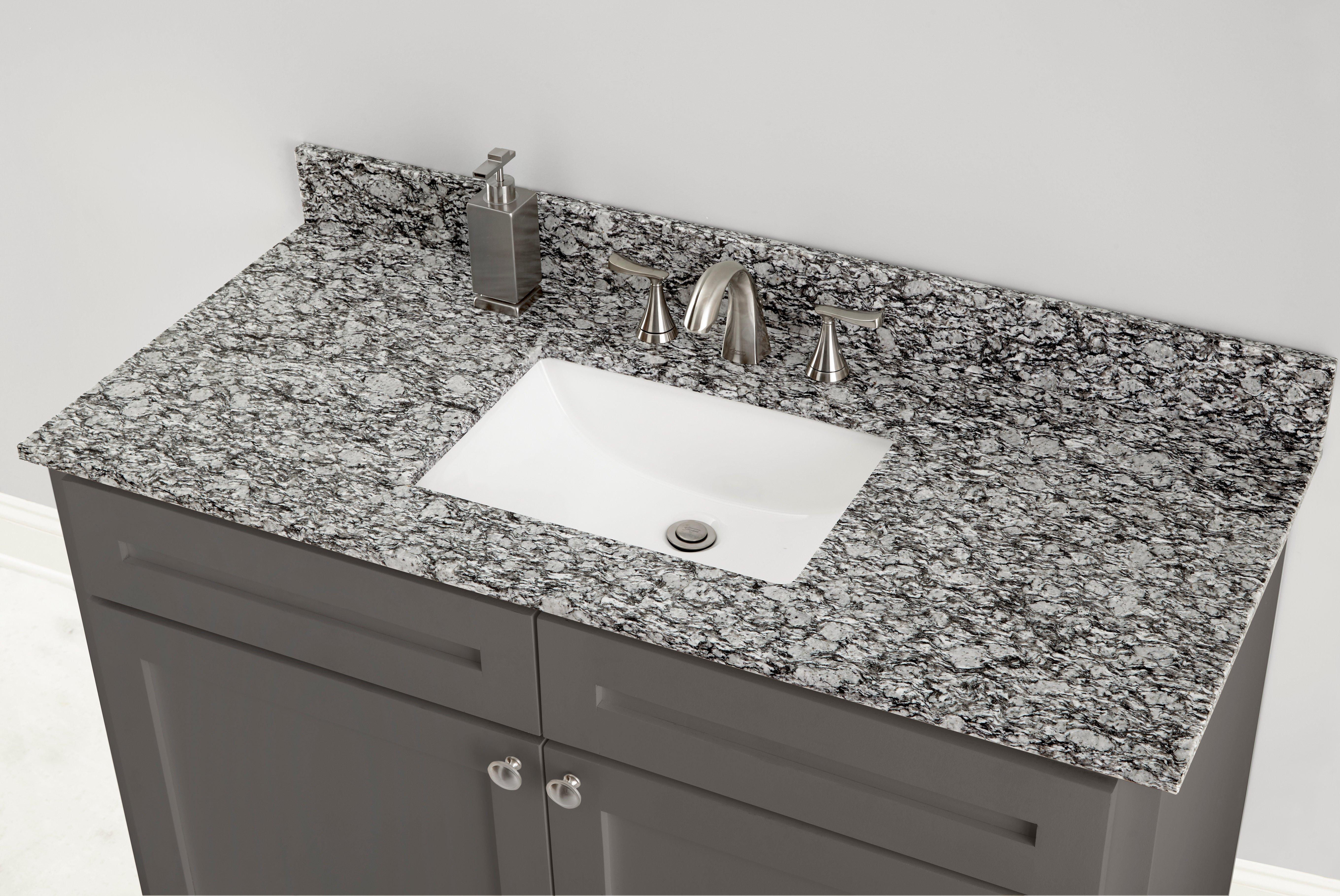 Kendall Gray Granite 49 In Vanity Top, Bathroom Granite Vanity Tops Pictures