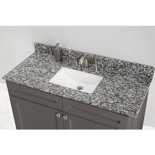 Kendall Gray Granite 49 In Vanity Top Includes Backsplash 49in 100583962 Floor And Decor