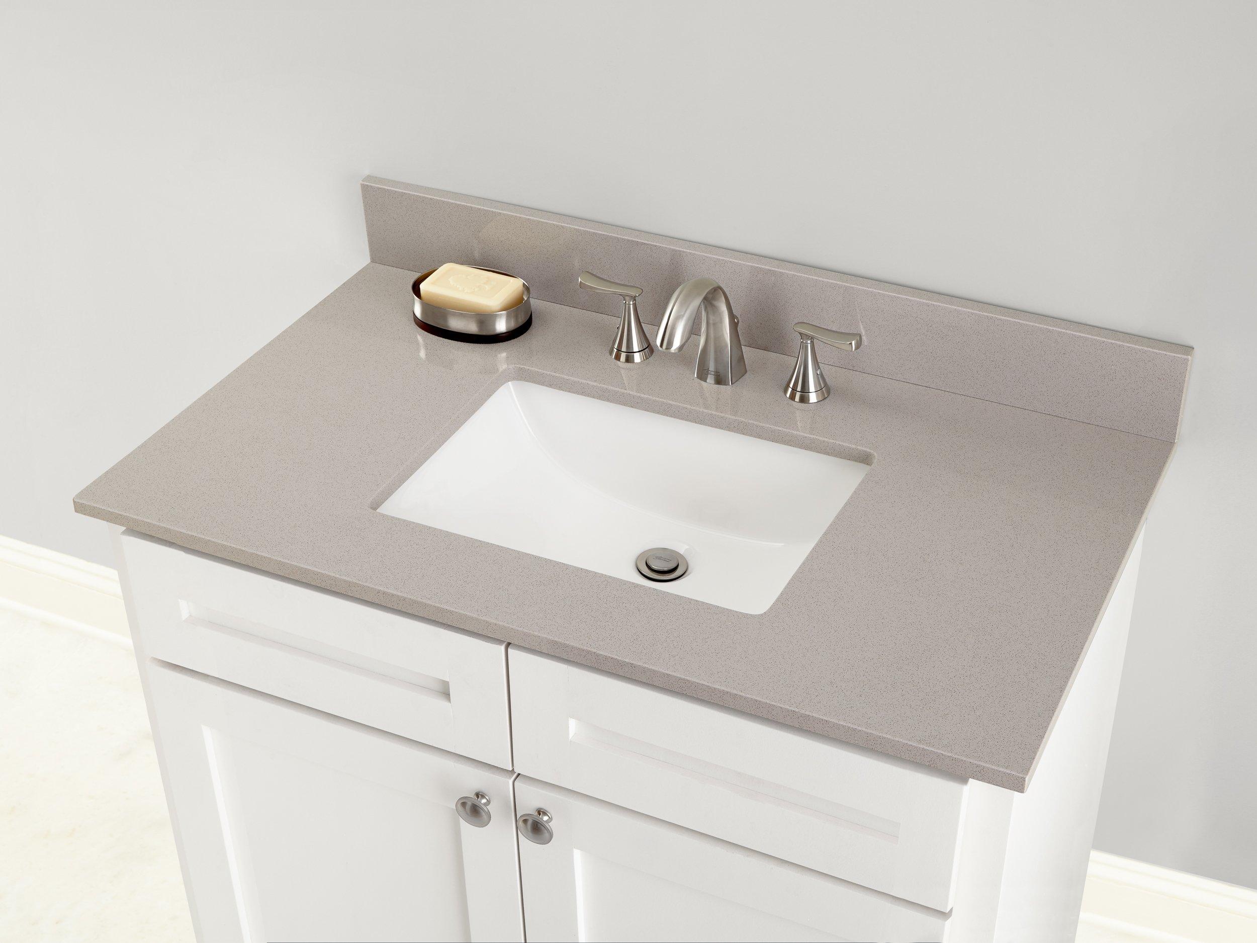 Bromley Gray Marble 31 in. Vanity Top Includes Backsplash | Floor and Decor