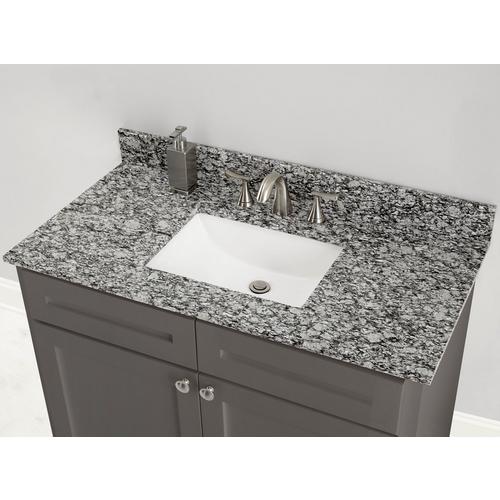 Kendall Gray Granite 37 In Vanity Top, 61 Inch Bathroom Vanity Top Single Sink Menards