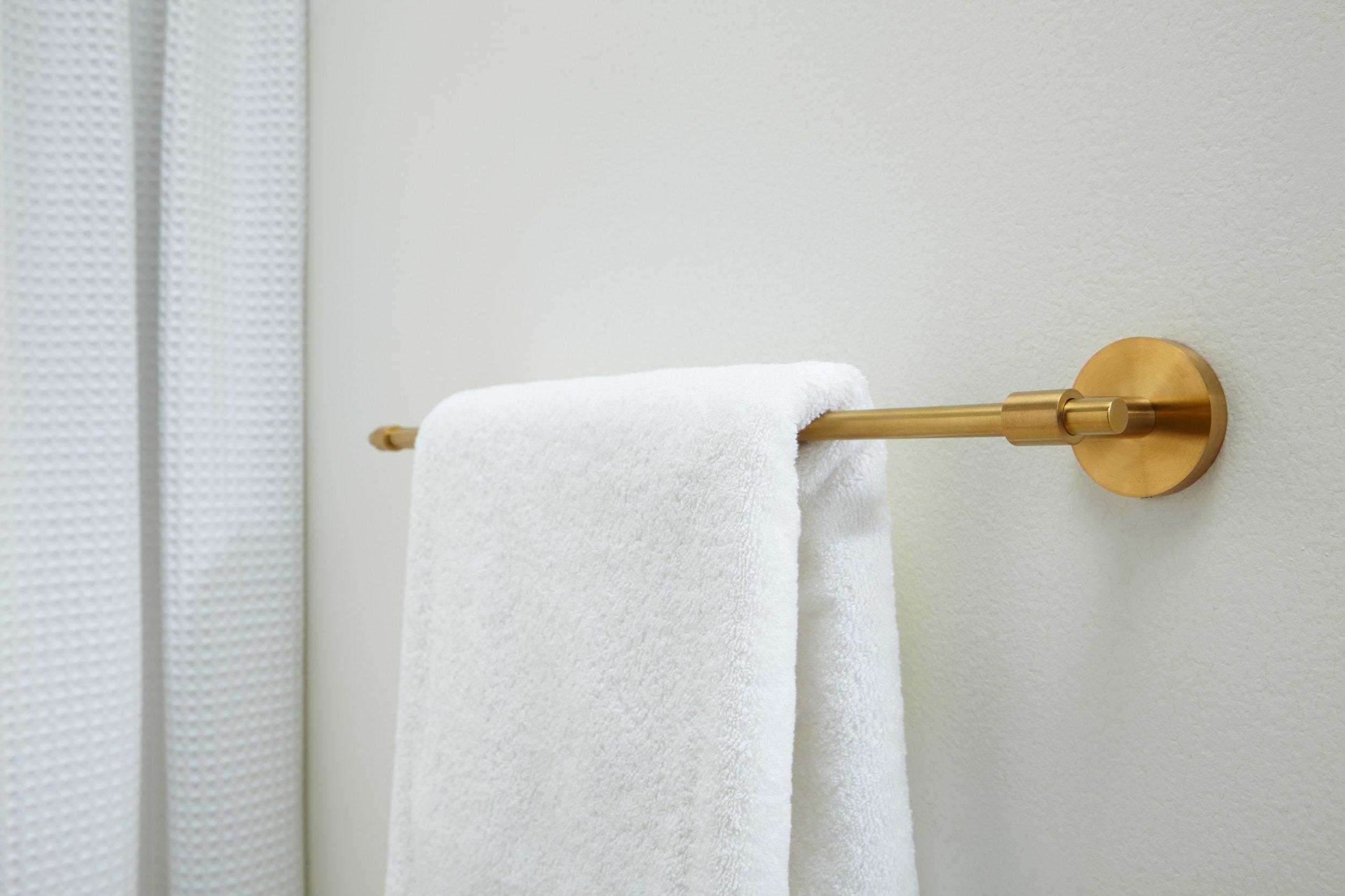 Co-t Gold Towel Bar - Self Adhesive Towel Holder + 2 Packs Towel