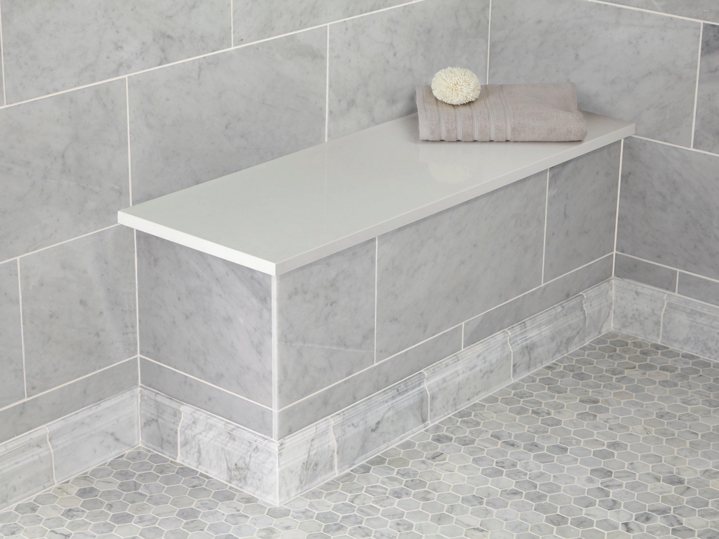 Snow Rectangle 17 x 49 in. Shower Bench | Floor and Decor